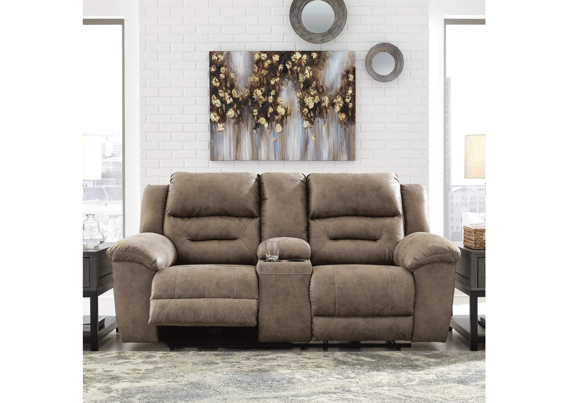 Stoneland Reclining Loveseat with Console image 3