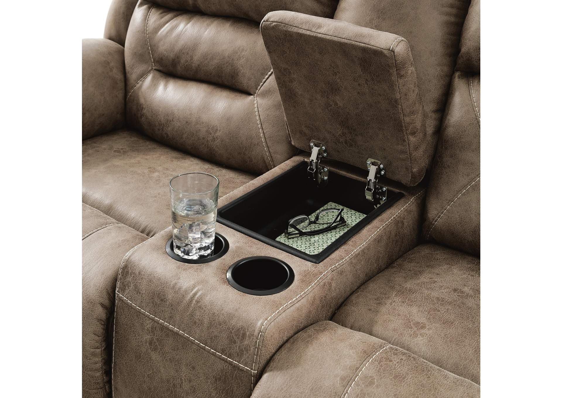 Stoneland Reclining Loveseat with Console image 6
