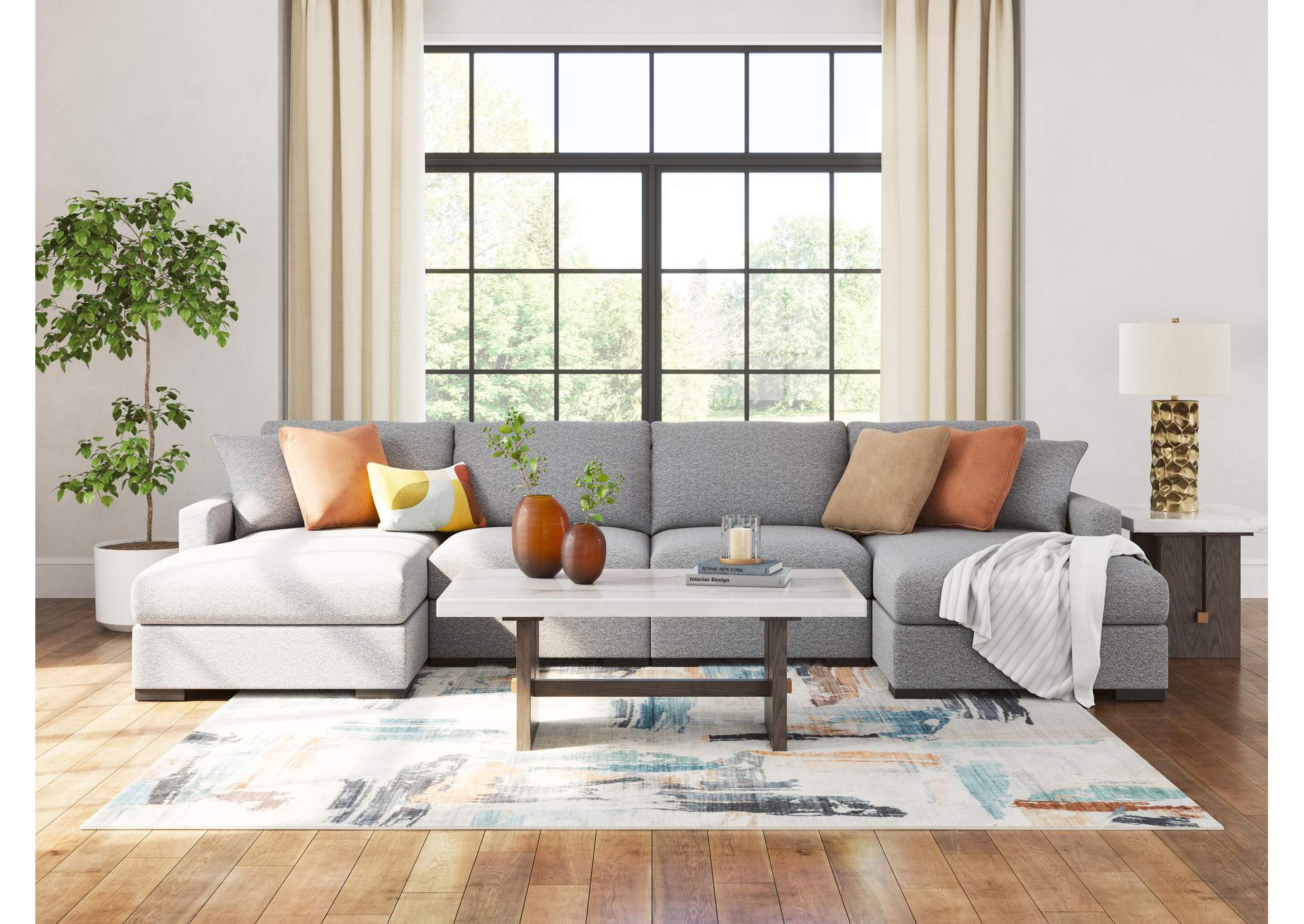 Omaha by Ashley 4-Piece Sectional with Chaise image 2