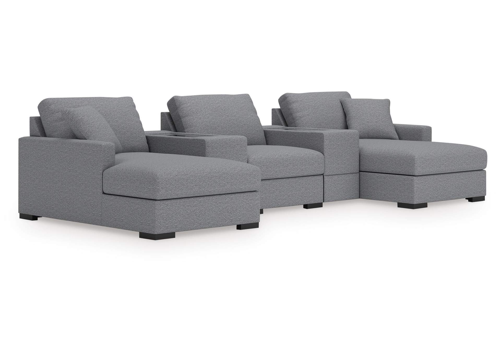 Omaha by Ashley 5-Piece Sectional with Chaise and Storage Consoles image 1