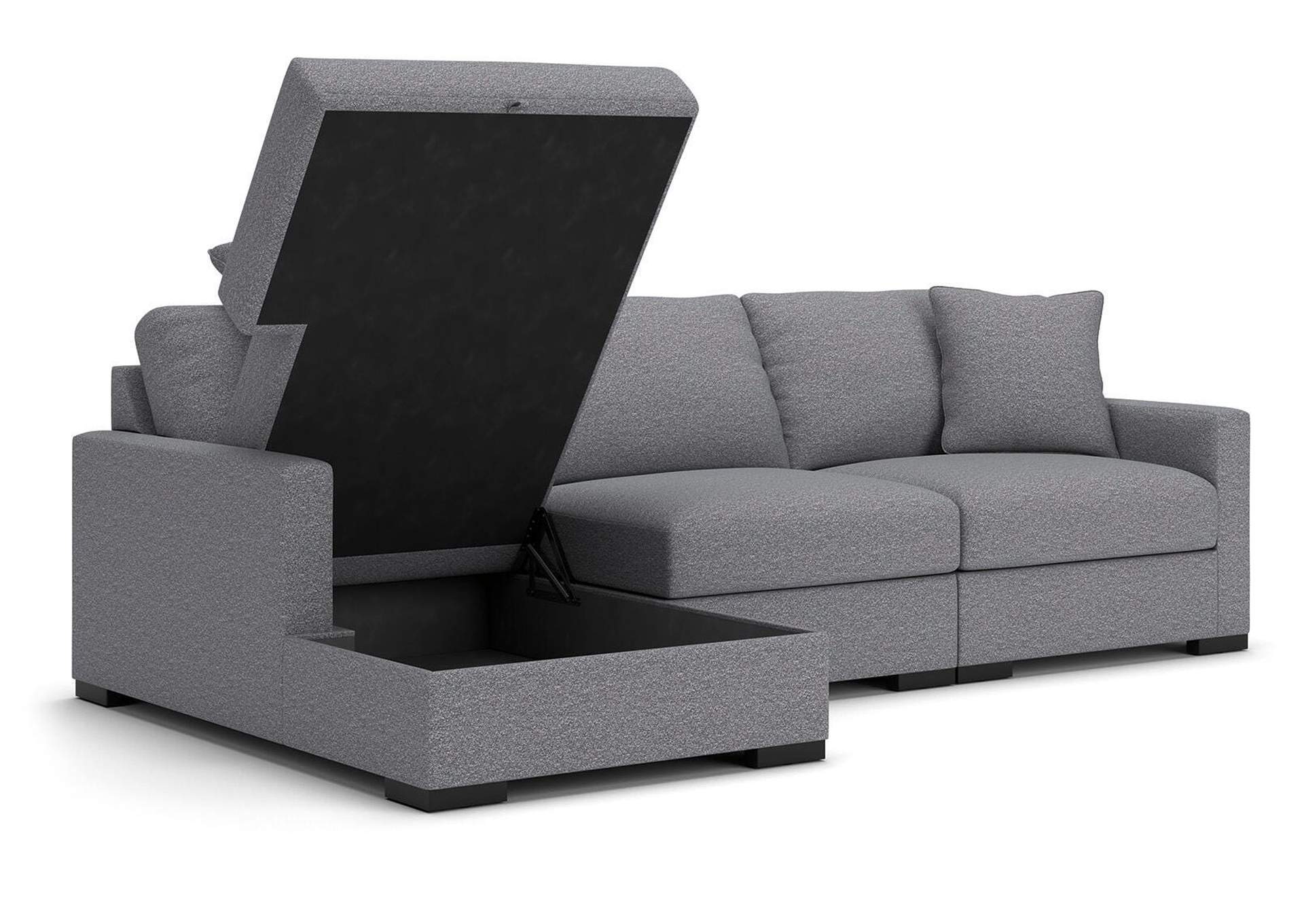 Omaha by Ashley 3-Piece Sectional Sofa Storage Chaise image 2