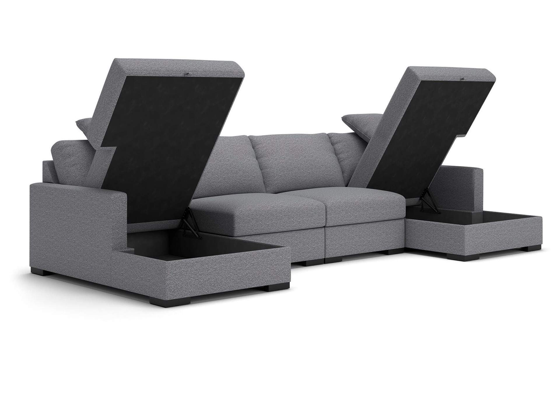 Omaha by Ashley 4-Piece Double Storage Chaise Sectional image 2