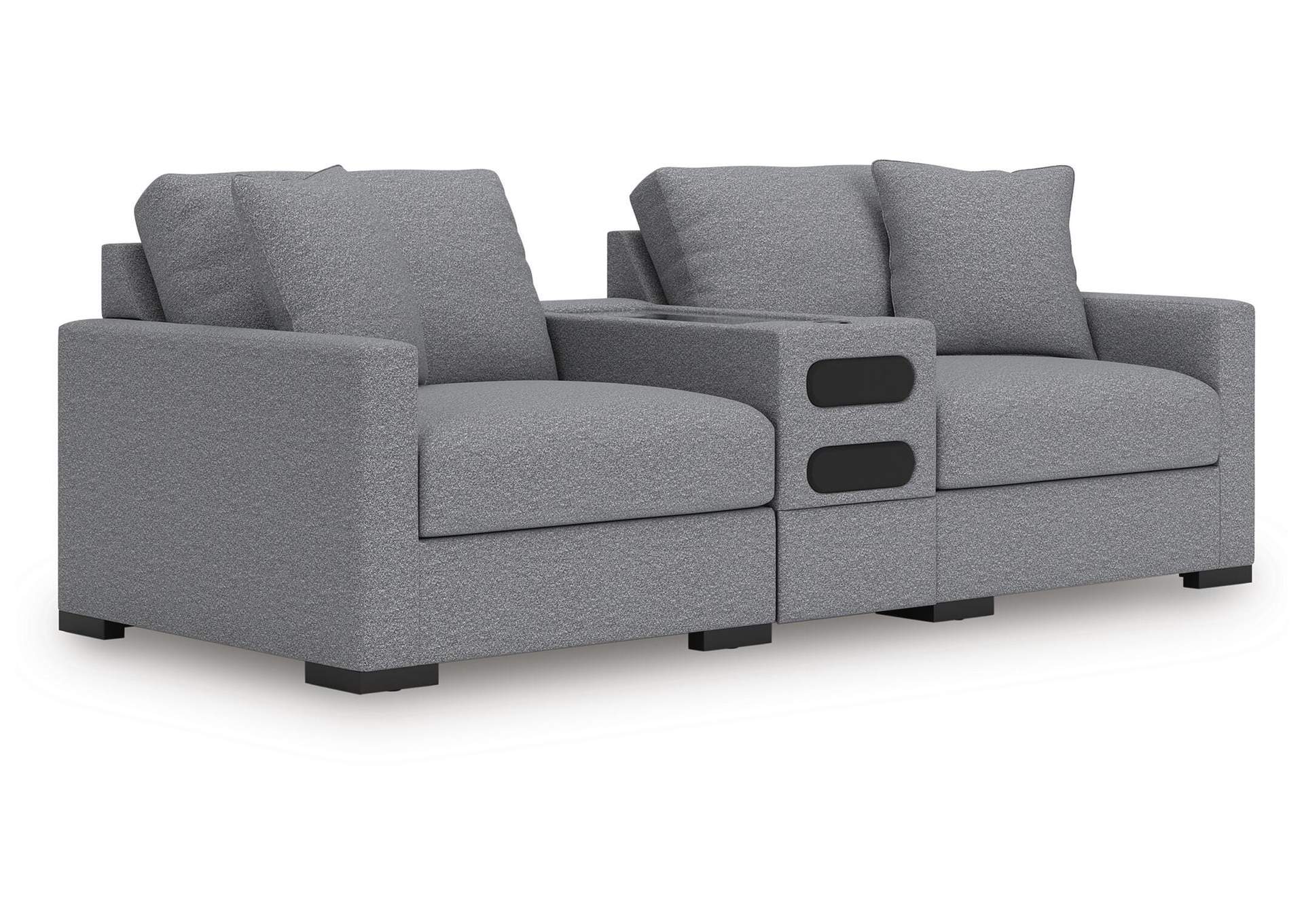 Omaha by Ashley 3-Piece Sectional Loveseat with Audio System image 1