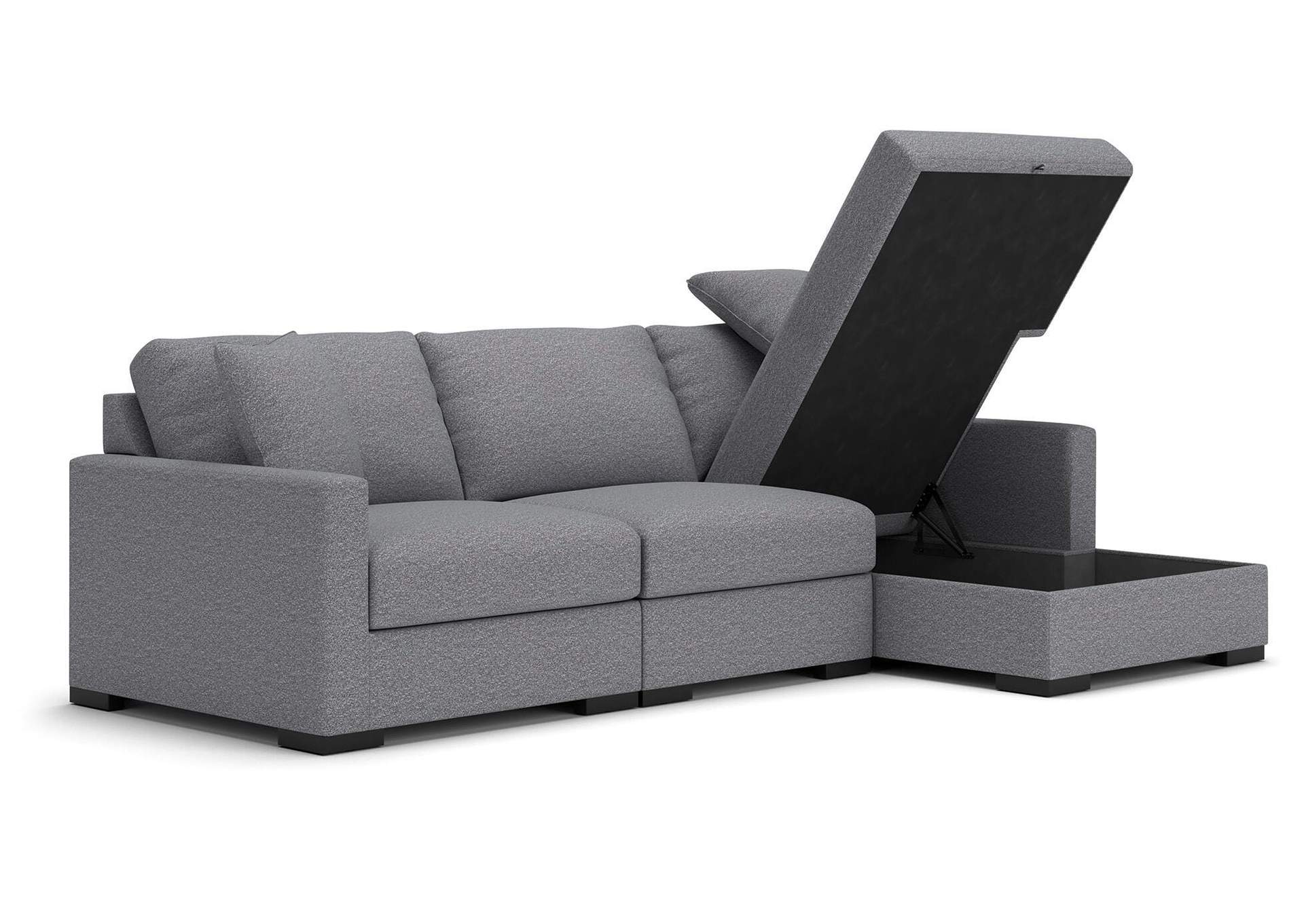 Omaha by Ashley 3-Piece Sectional Sofa Storage Chaise image 3