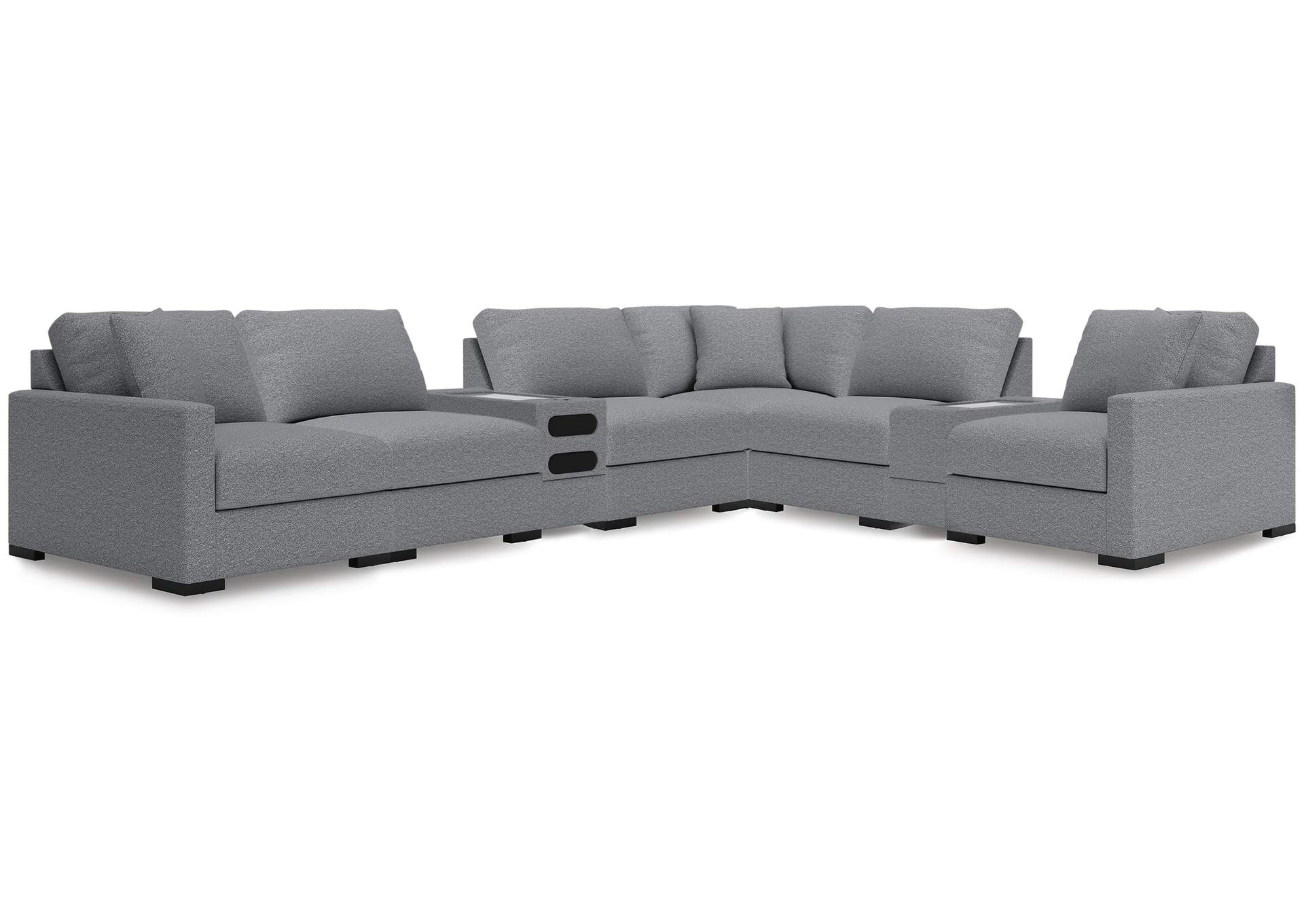 Omaha by Ashley 8-Piece Sectional with Audio and Storage Consoles image 1