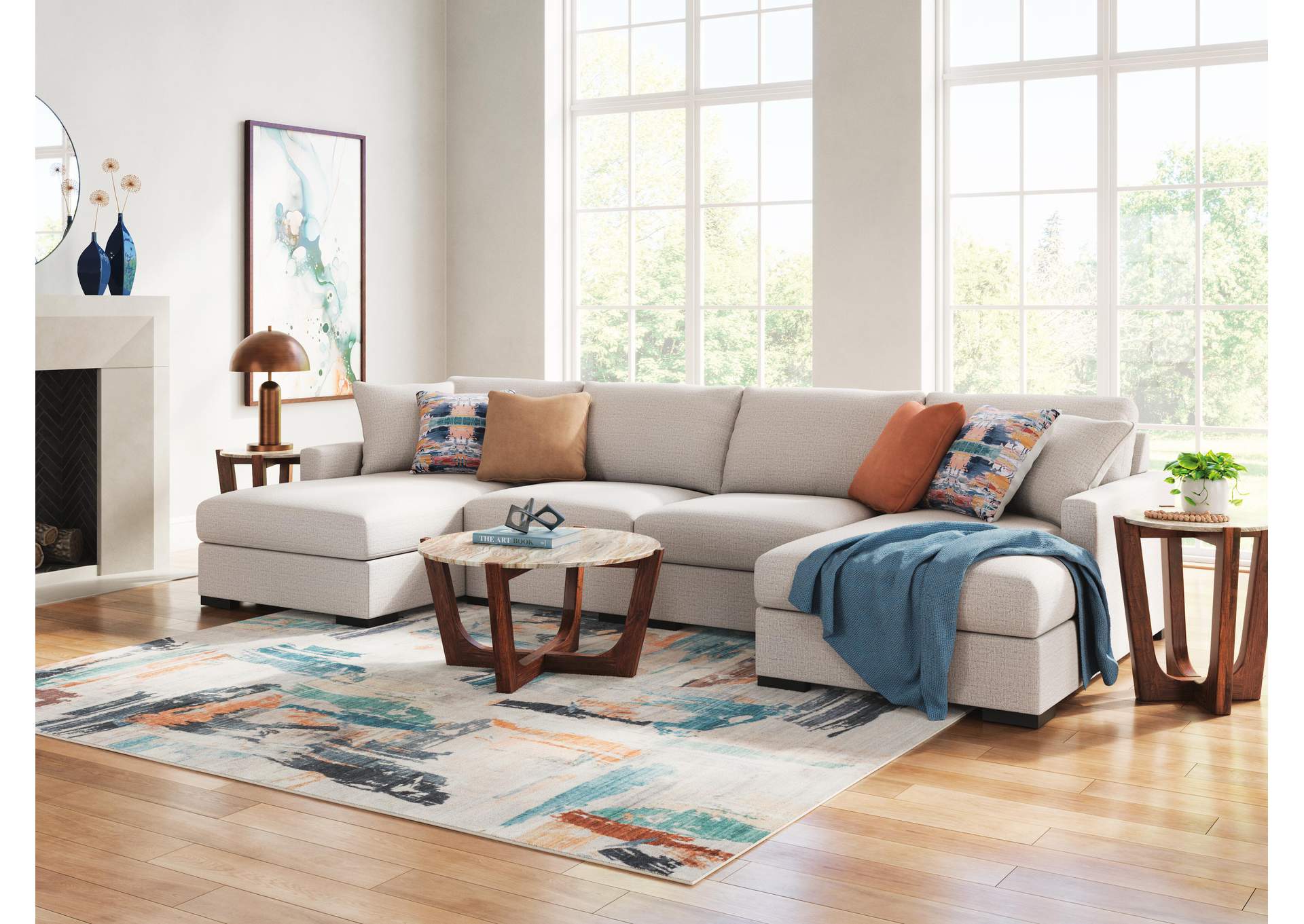Omaha by Ashley 4-Piece Sectional with Chaise image 2