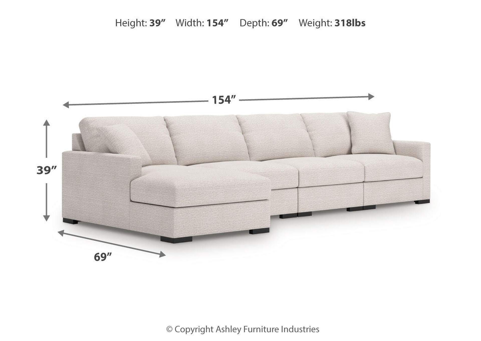 Omaha by Ashley 4-Piece Sectional with Storage Chaise image 3