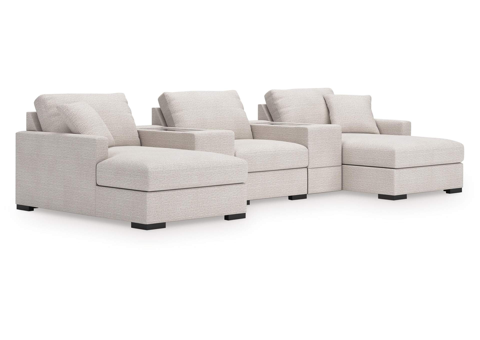Omaha by Ashley 5-Piece Sectional with Chaise and Storage Consoles image 1