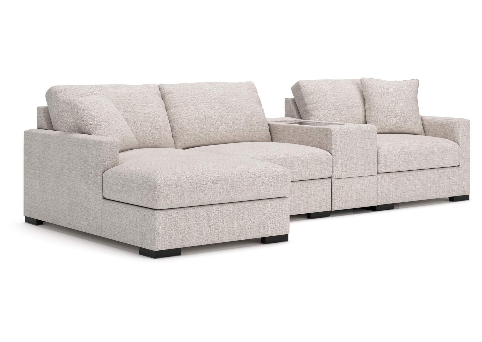 Omaha by Ashley 4-Piece Sectional with Storage Chaise and Storage Console image 1