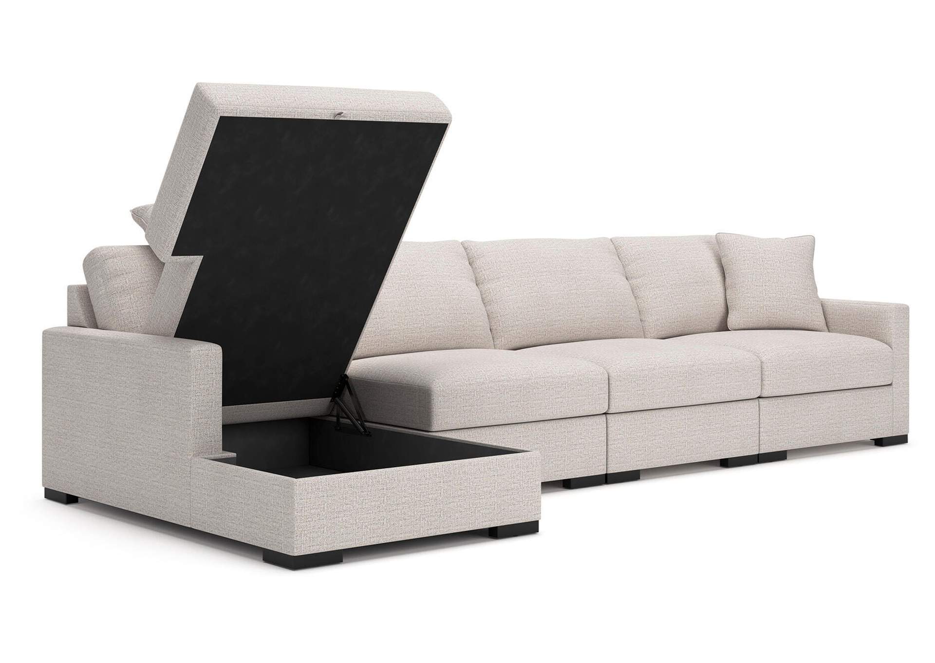 Omaha by Ashley 4-Piece Sectional with Storage Chaise image 1