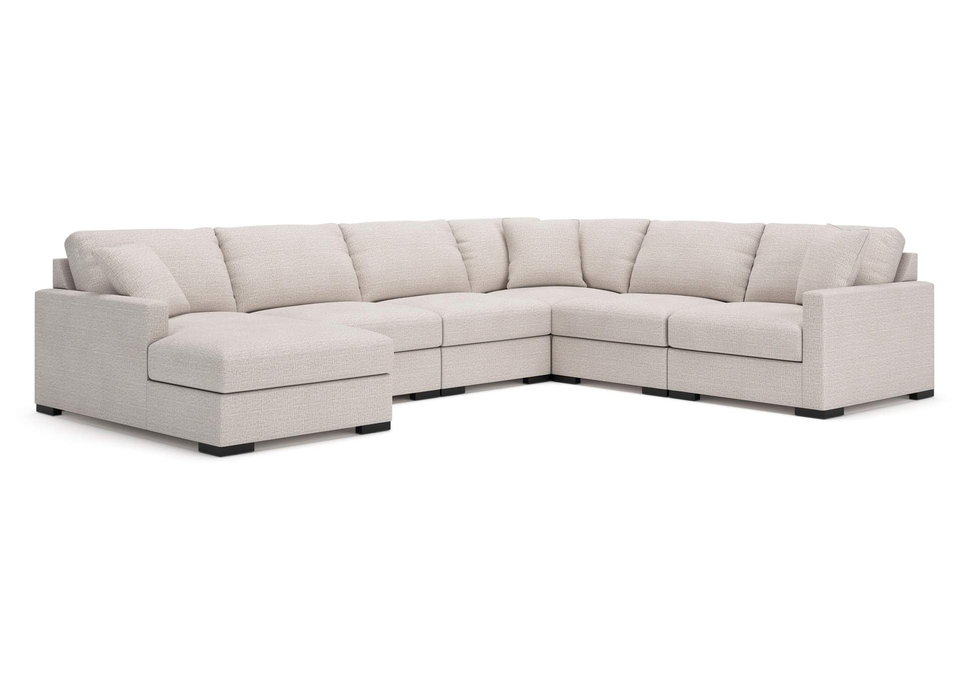 Omaha by Ashley 6-Piece Sectional with Storage Chaise image 1