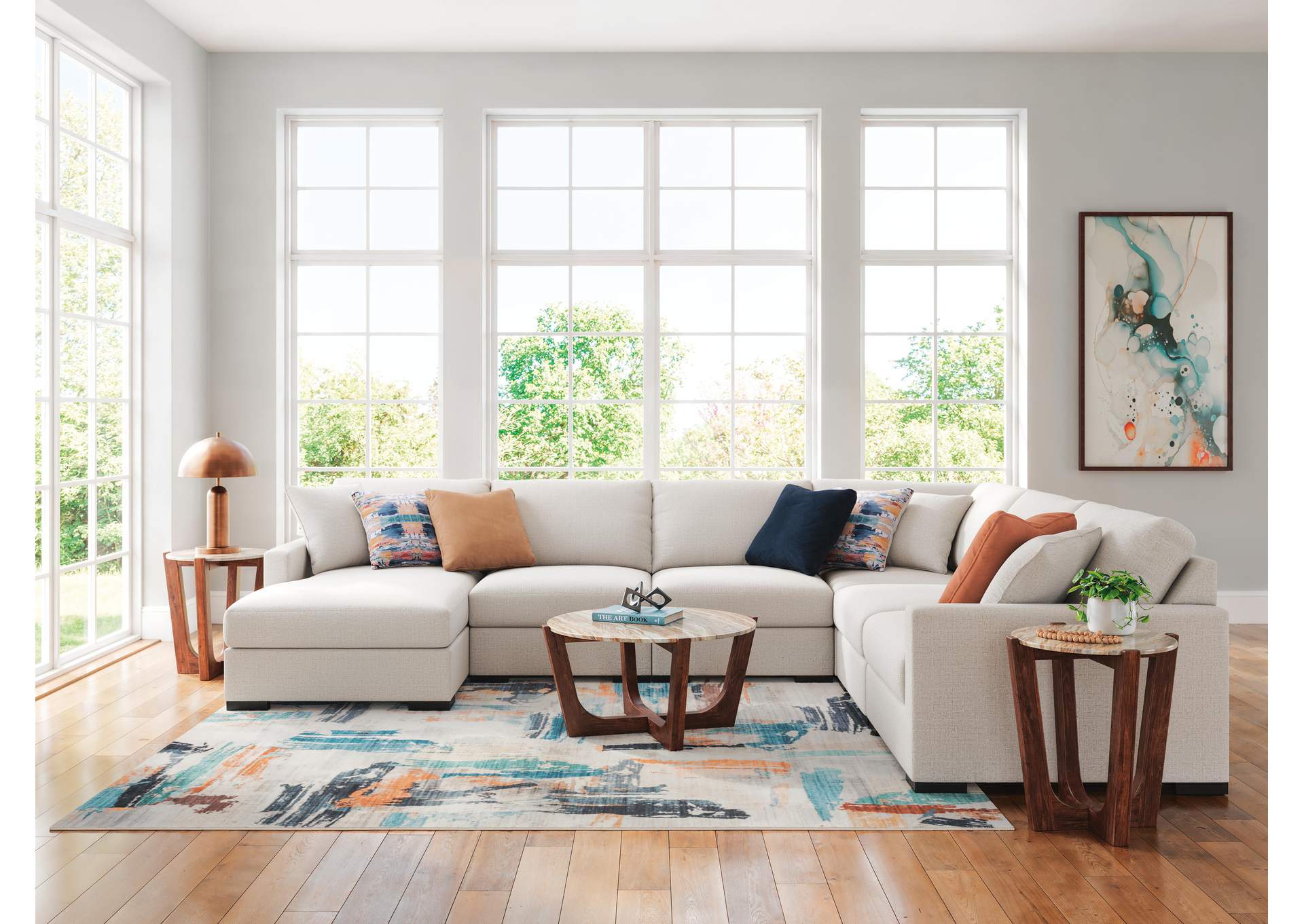 Omaha by Ashley 6-Piece Sectional with Storage Chaise image 5