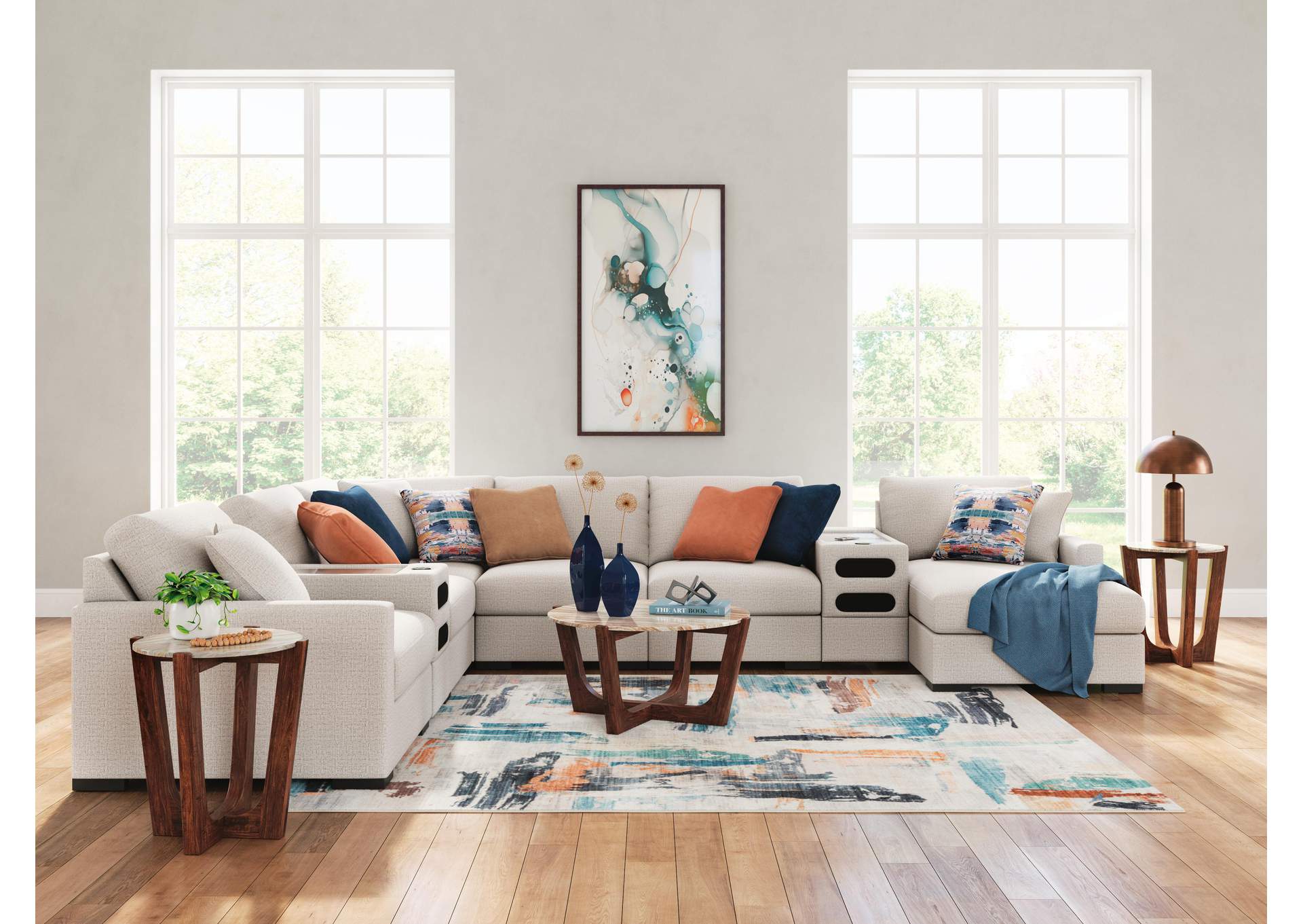 Omaha by Ashley 8-Piece Sectional with Audio System and Chaise image 11