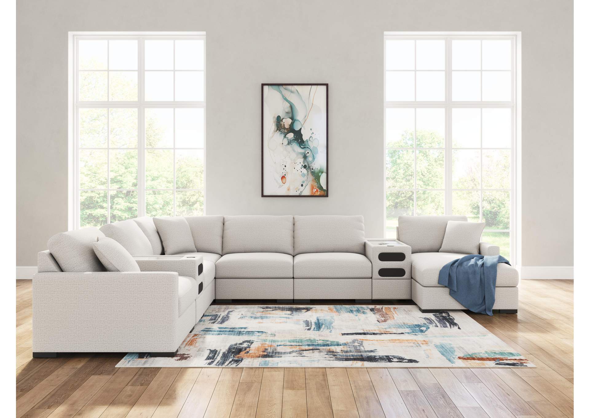Omaha by Ashley 8-Piece Sectional with Audio System and Chaise image 3
