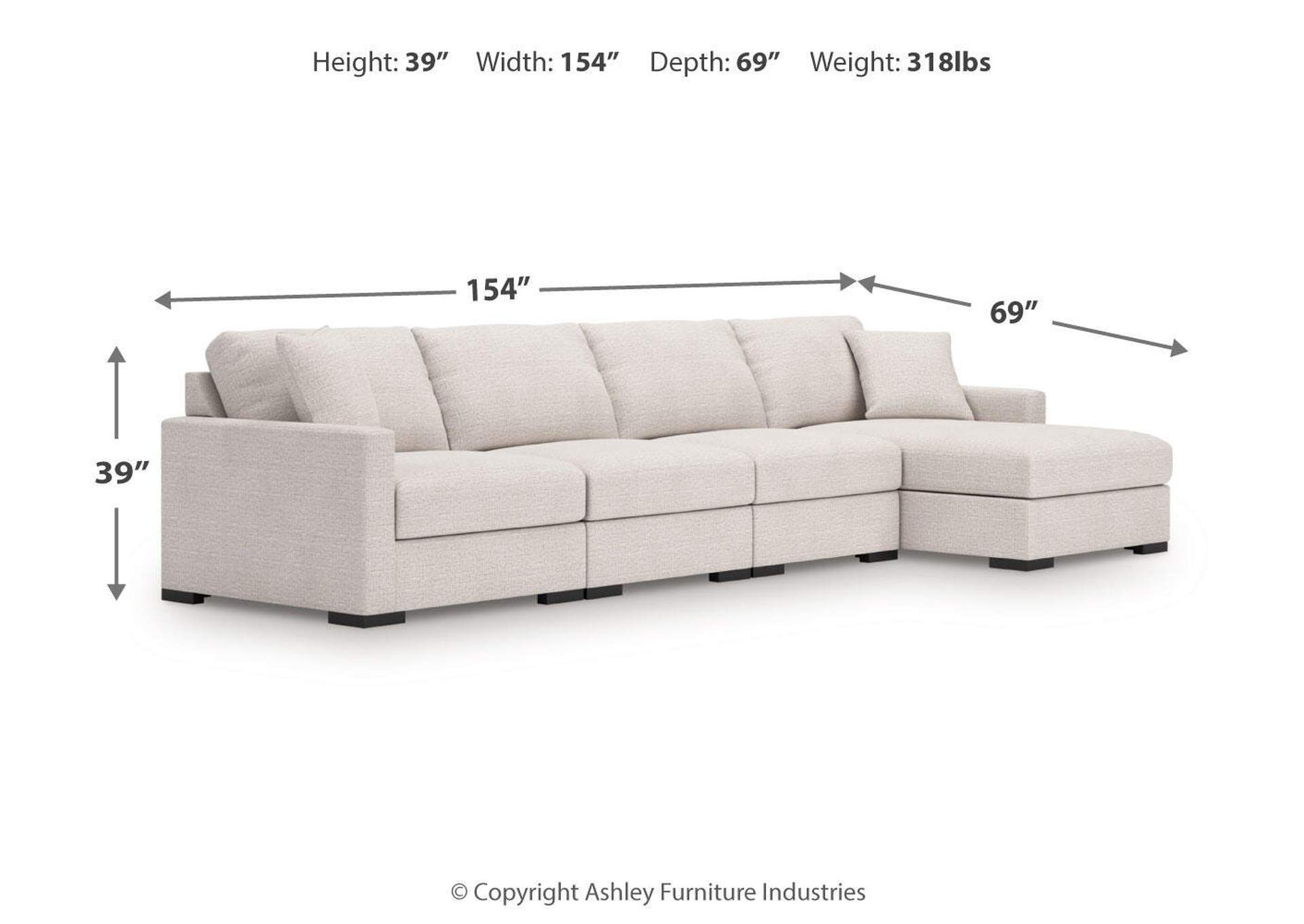 Omaha by Ashley 4-Piece Sectional with Storage Chaise image 9