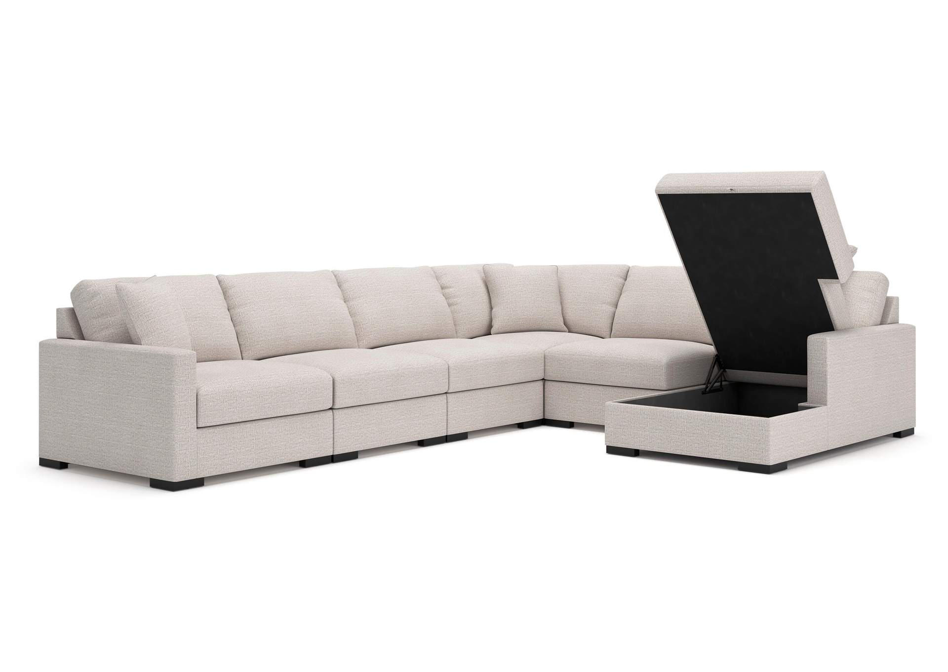 Omaha by Ashley 6-Piece Sectional with Storage Chaise image 5