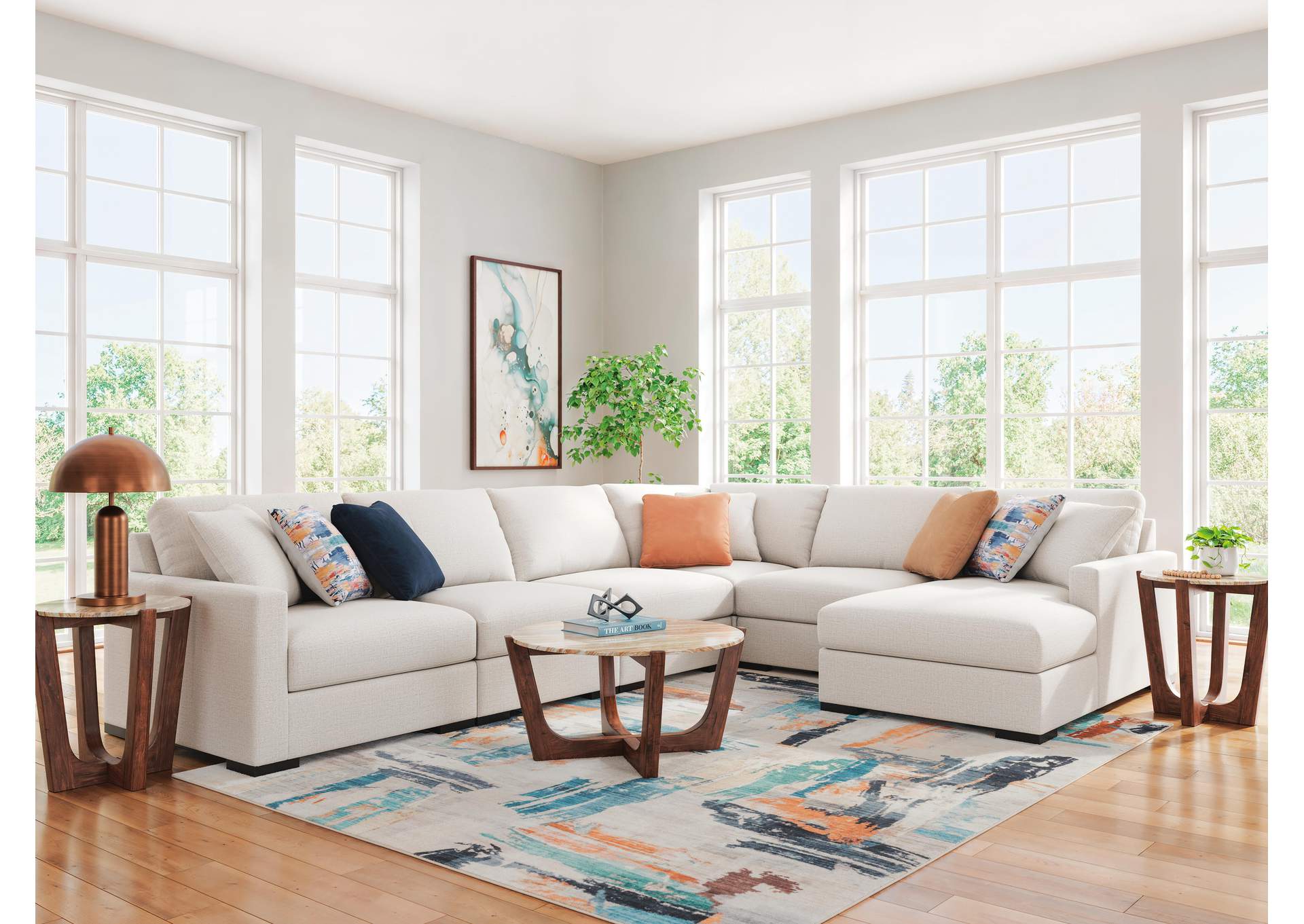 Omaha by Ashley 6-Piece Sectional with Storage Chaise image 6