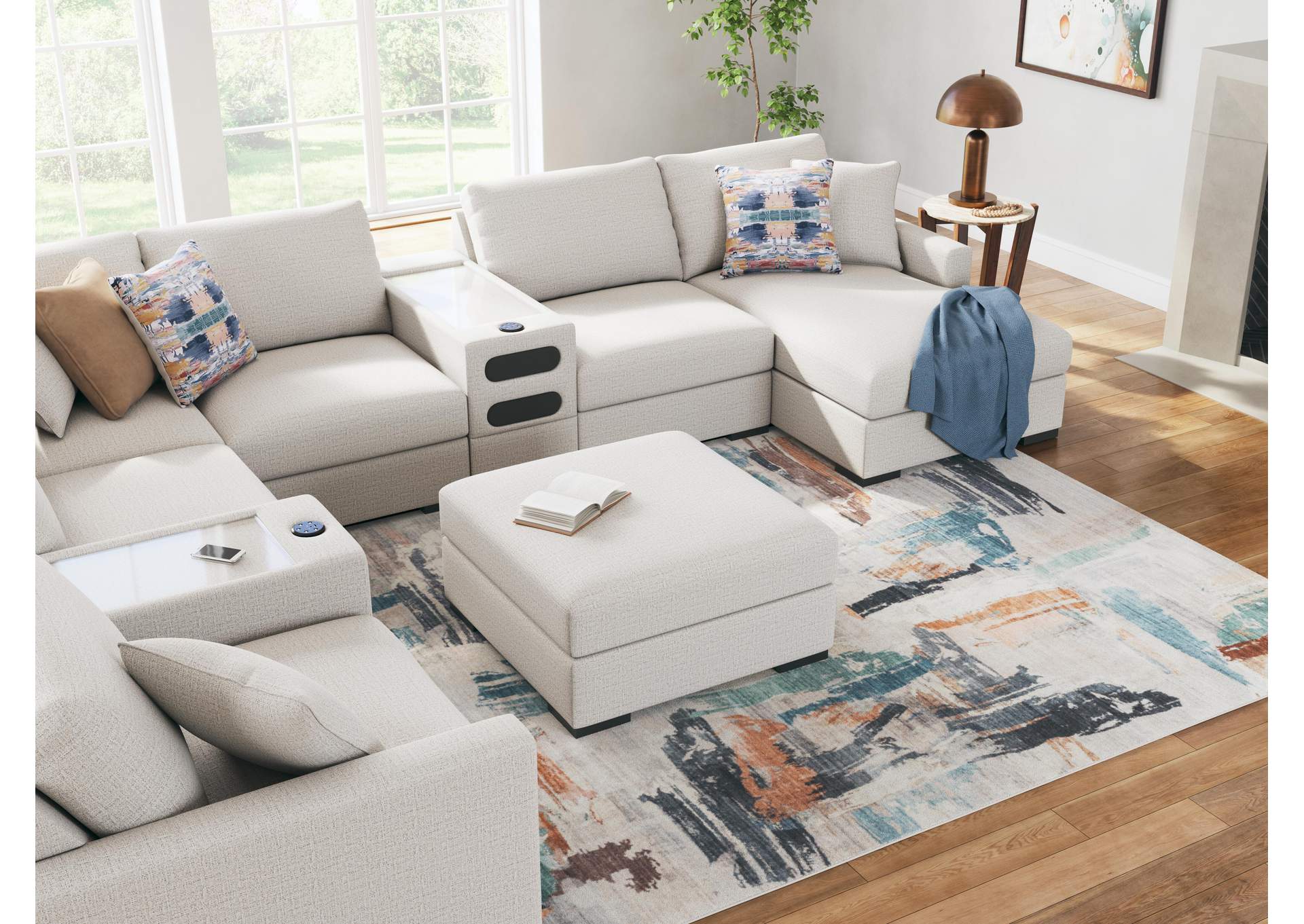 Omaha by Ashley 8-Piece Sectional with Audio System and Chaise image 17