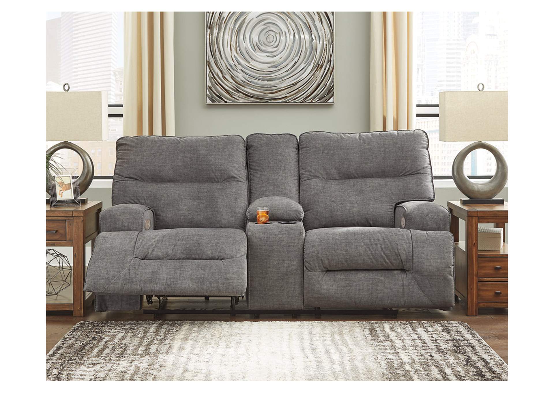 Coombs Power Reclining Loveseat with Console