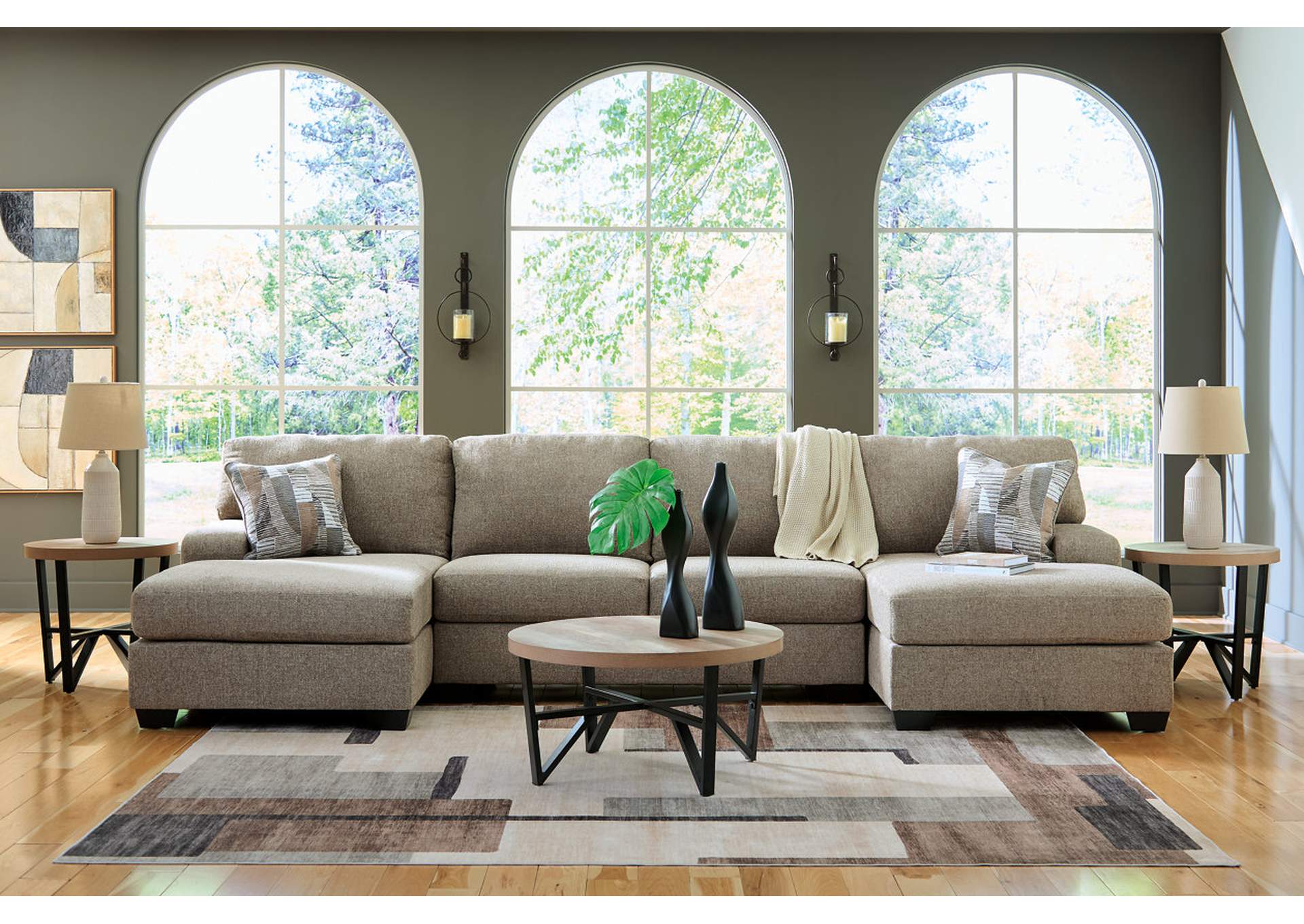 Newellen 3-Piece Sectional with Double Chaise image 3