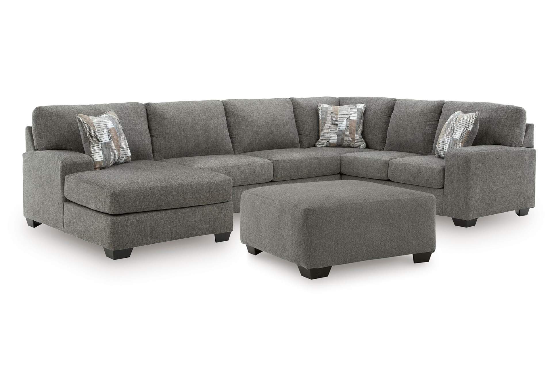Clarington 3-Piece Sectional and Oversized Ottoman image 1