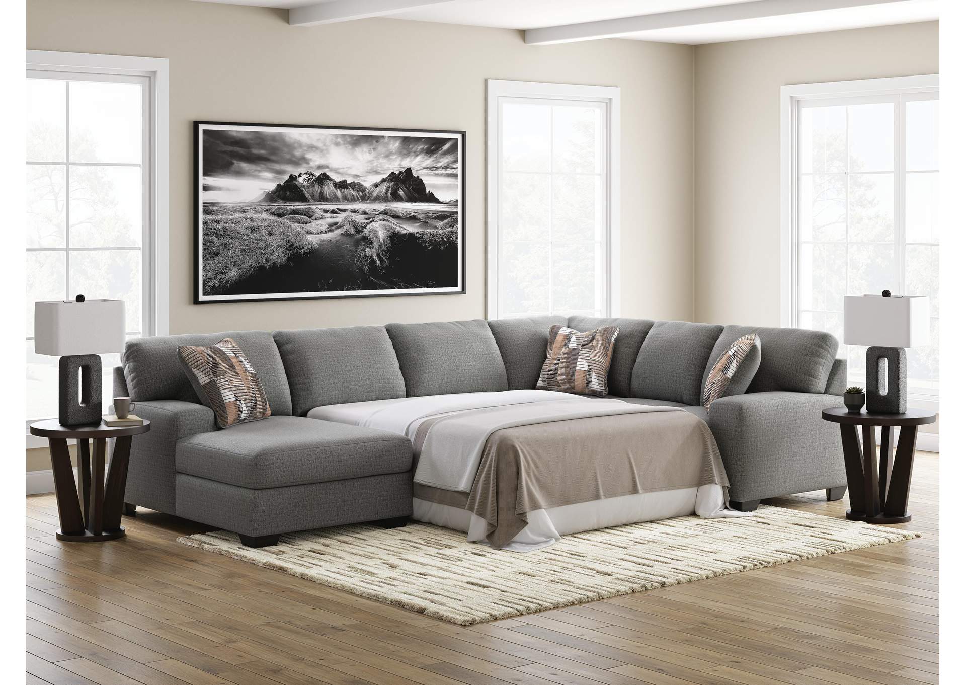 Clarington 3-Piece Sleeper Sectional with Chaise image 4
