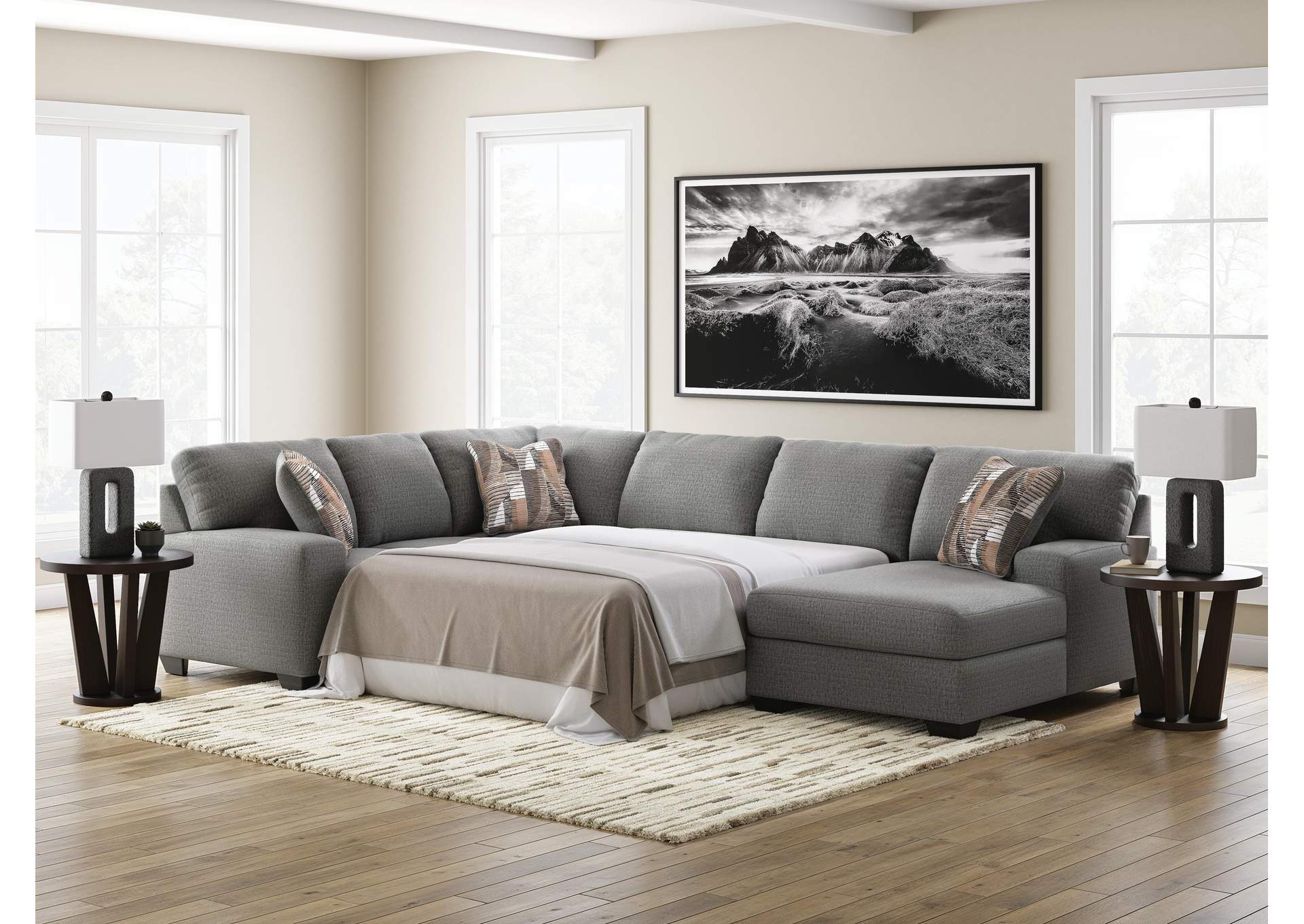 Clarington 3-Piece Sleeper Sectional with Chaise image 3