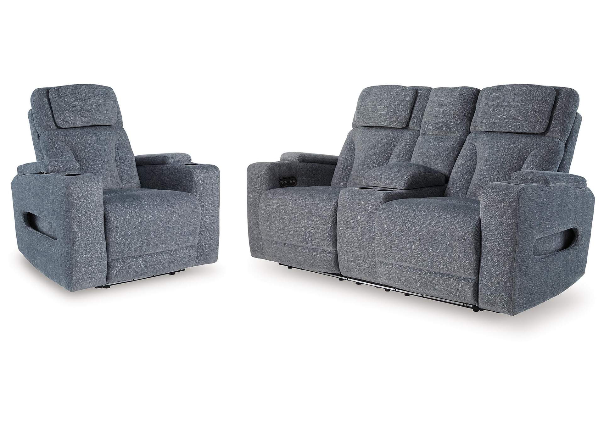 Studio Cave Power Reclining Loveseat and Power Recliner image 1