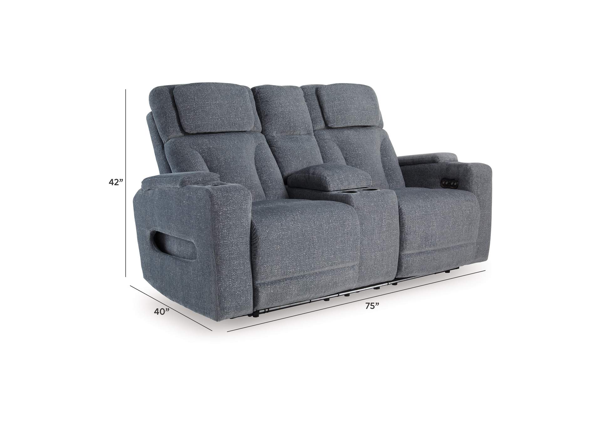Studio Cave Power Reclining Loveseat with Console image 16