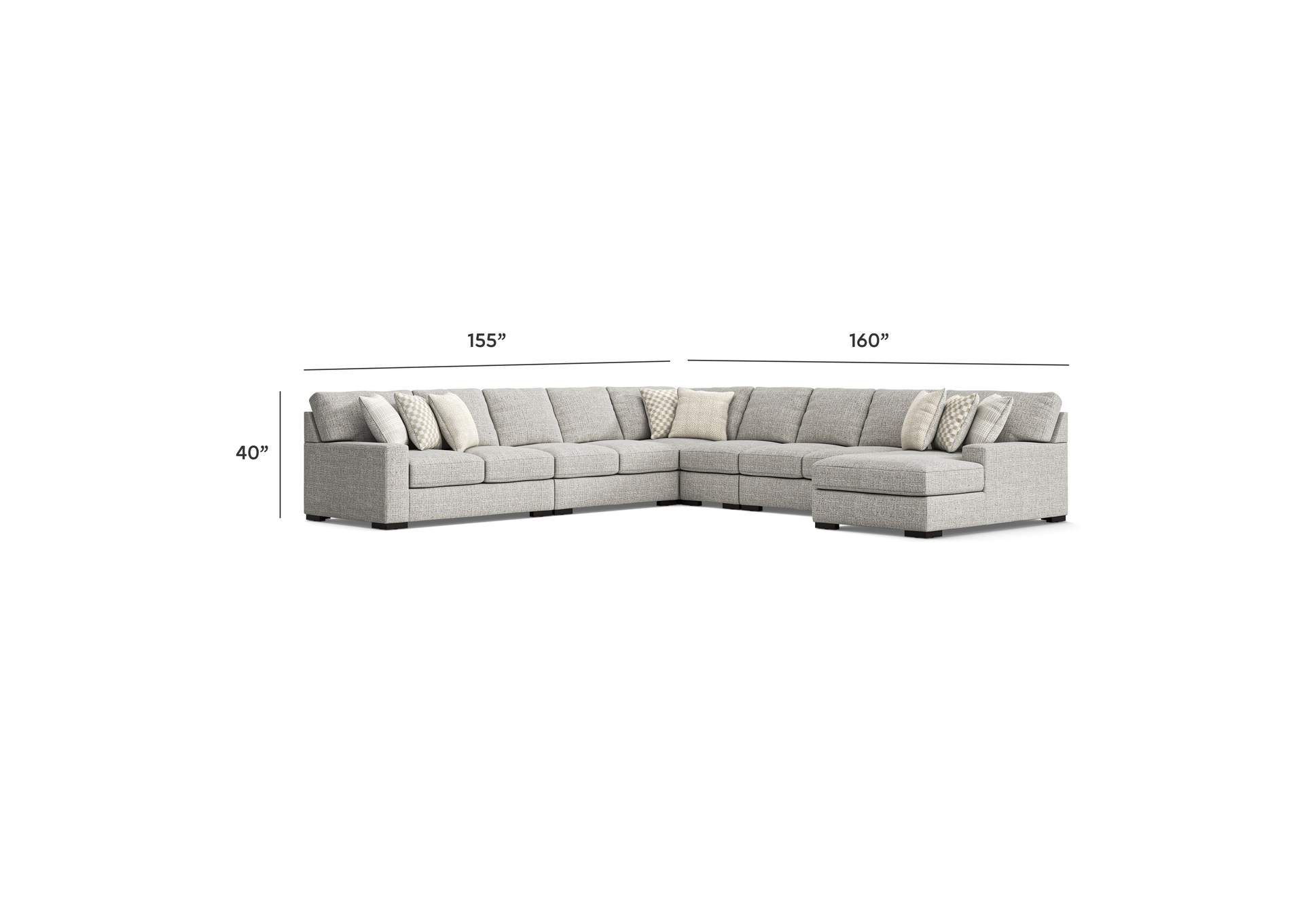 Larce 6-Piece Sectional with Chaise image 12