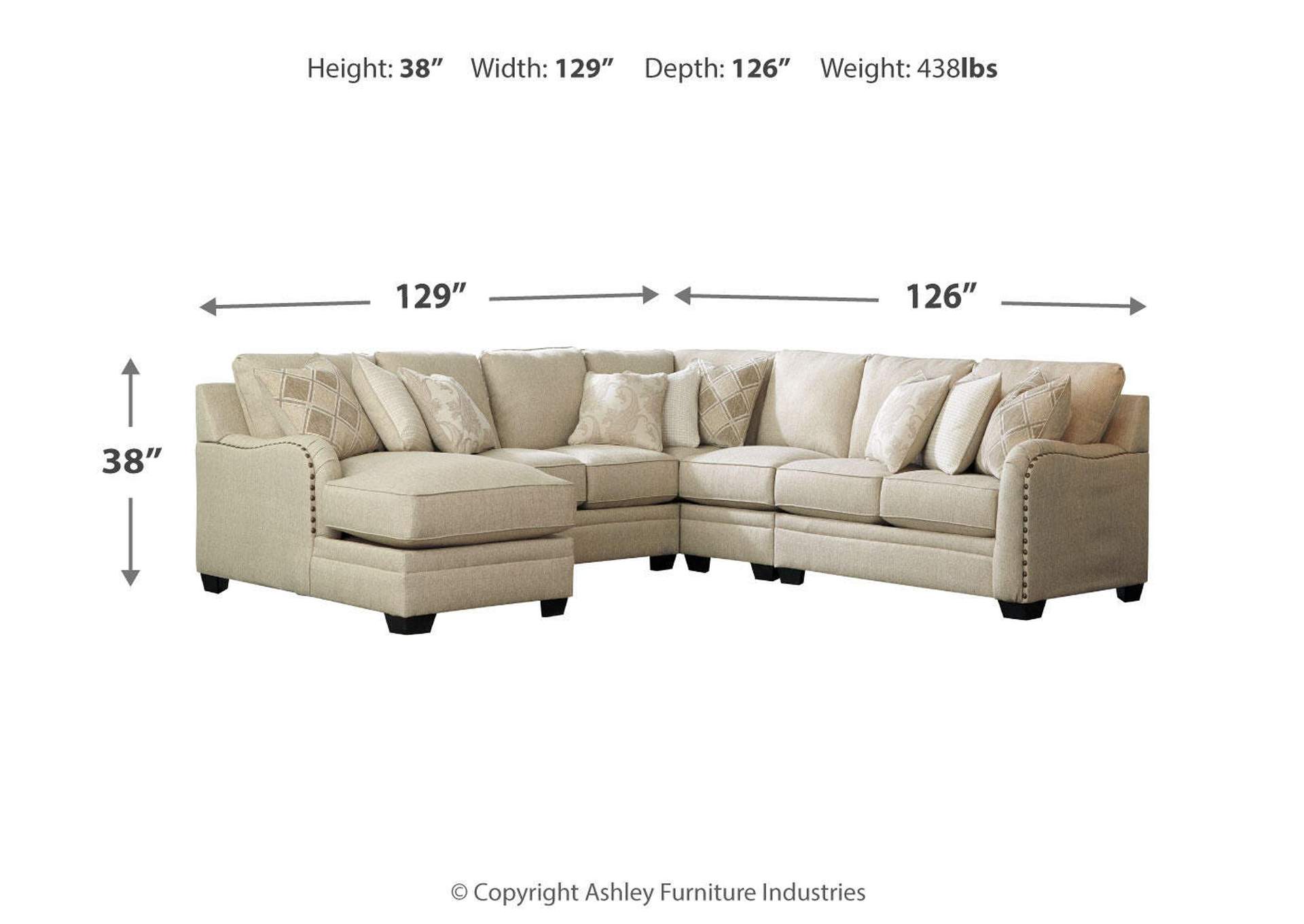 Luxora 4-Piece Sectional with Chaise image 3