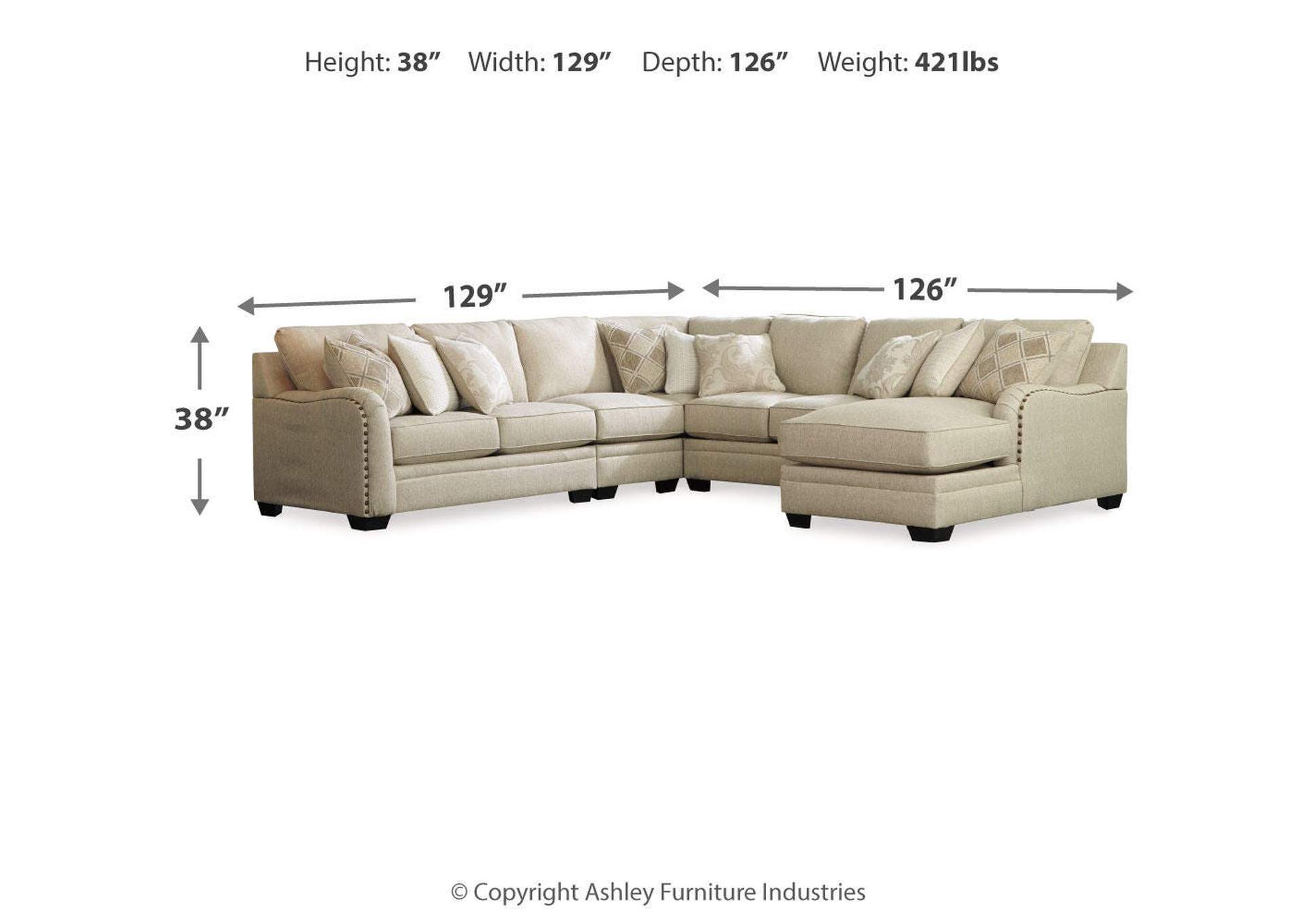 Luxora 5-Piece Sectional with Chaise image 4