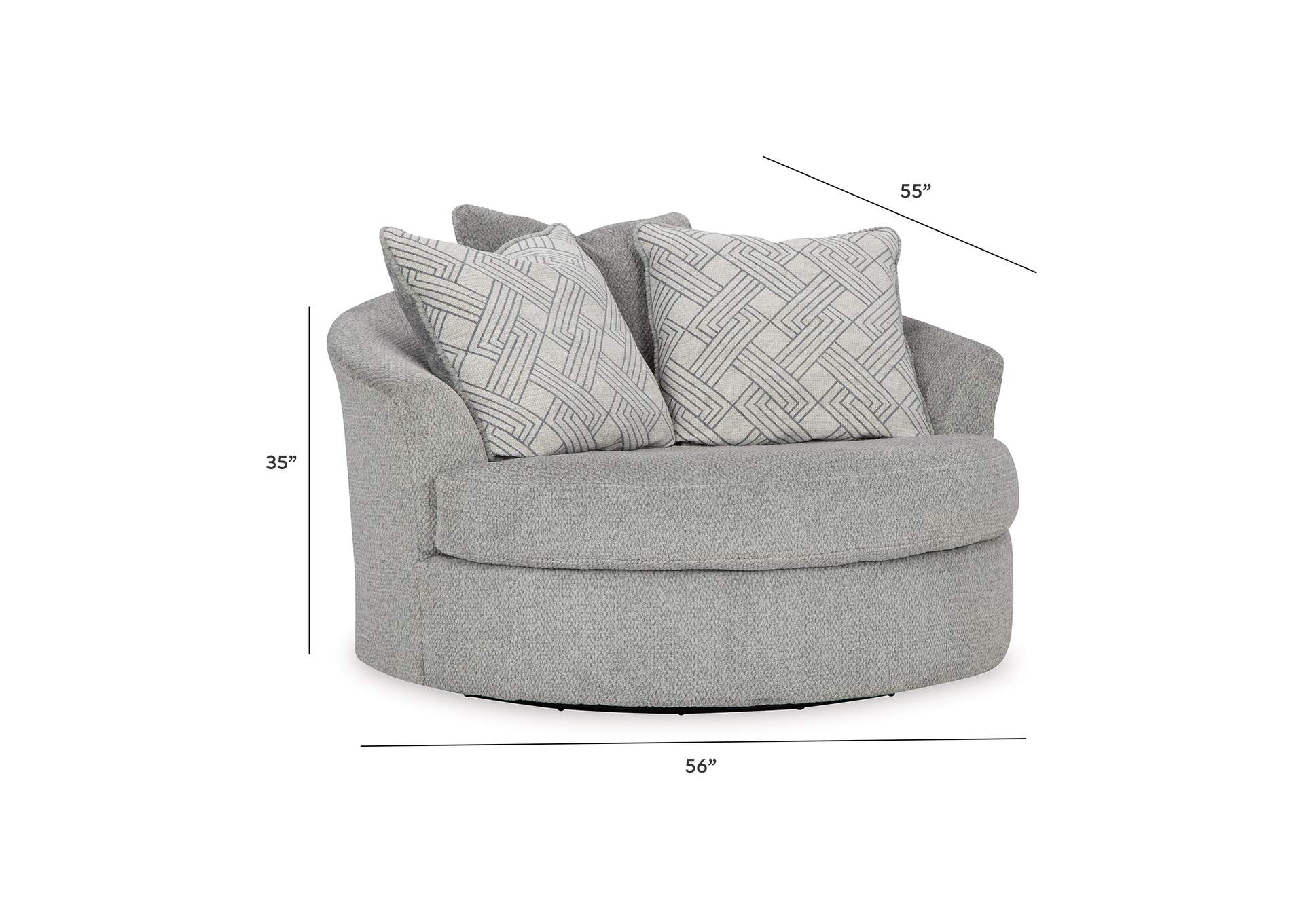 Casselbury Oversized Swivel Accent Chair image 3