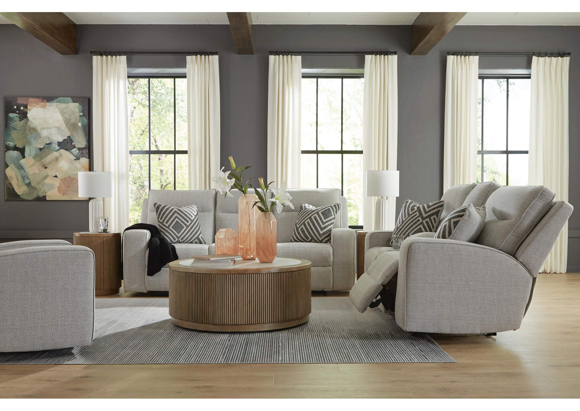 Jasperson Next-Gen Nuvella™ Performance Fabric Dual Power Sofa, Loveseat and Recliner image 2