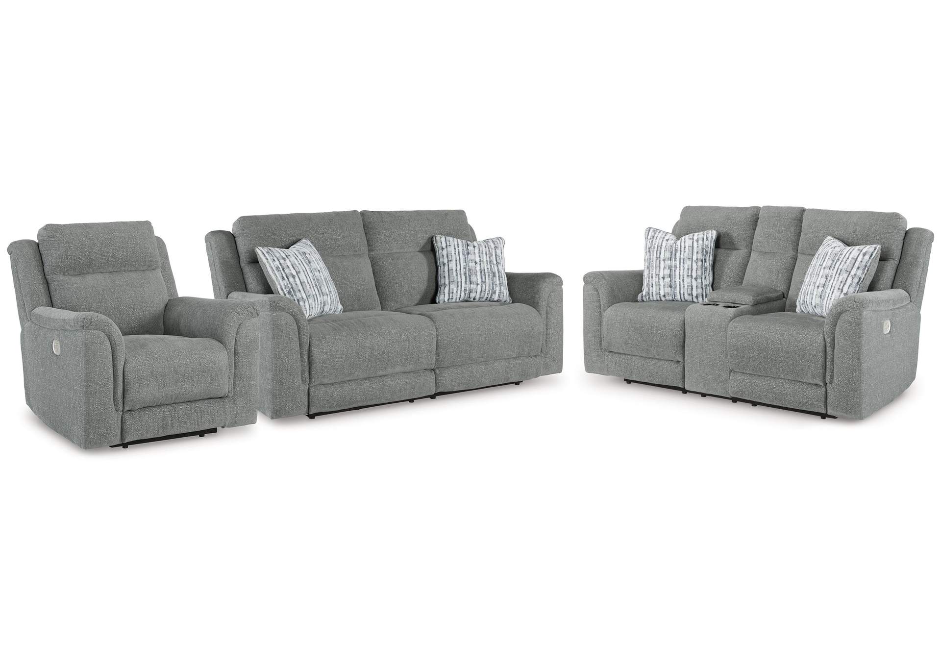 Overflow Next-Gen Nuvella™ Performance Fabric Dual Power Sofa, Loveseat and Recliner image 1