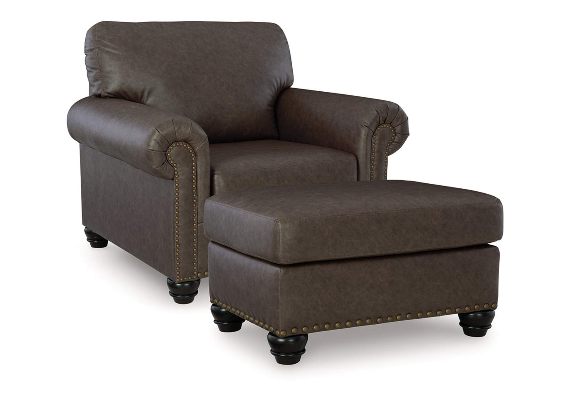 Roxmere Chair and Ottoman image 1
