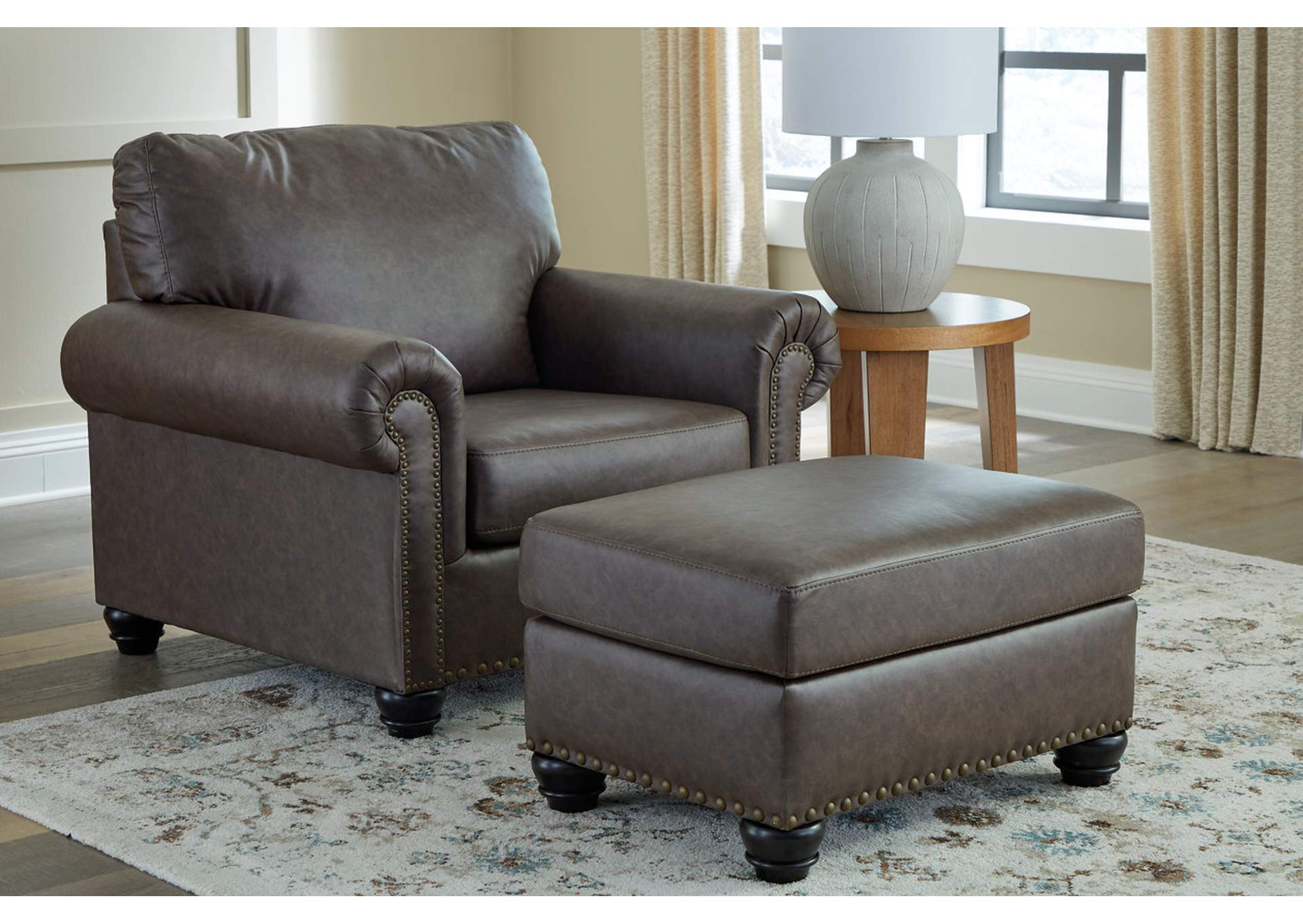 Roxmere Chair and Ottoman image 6