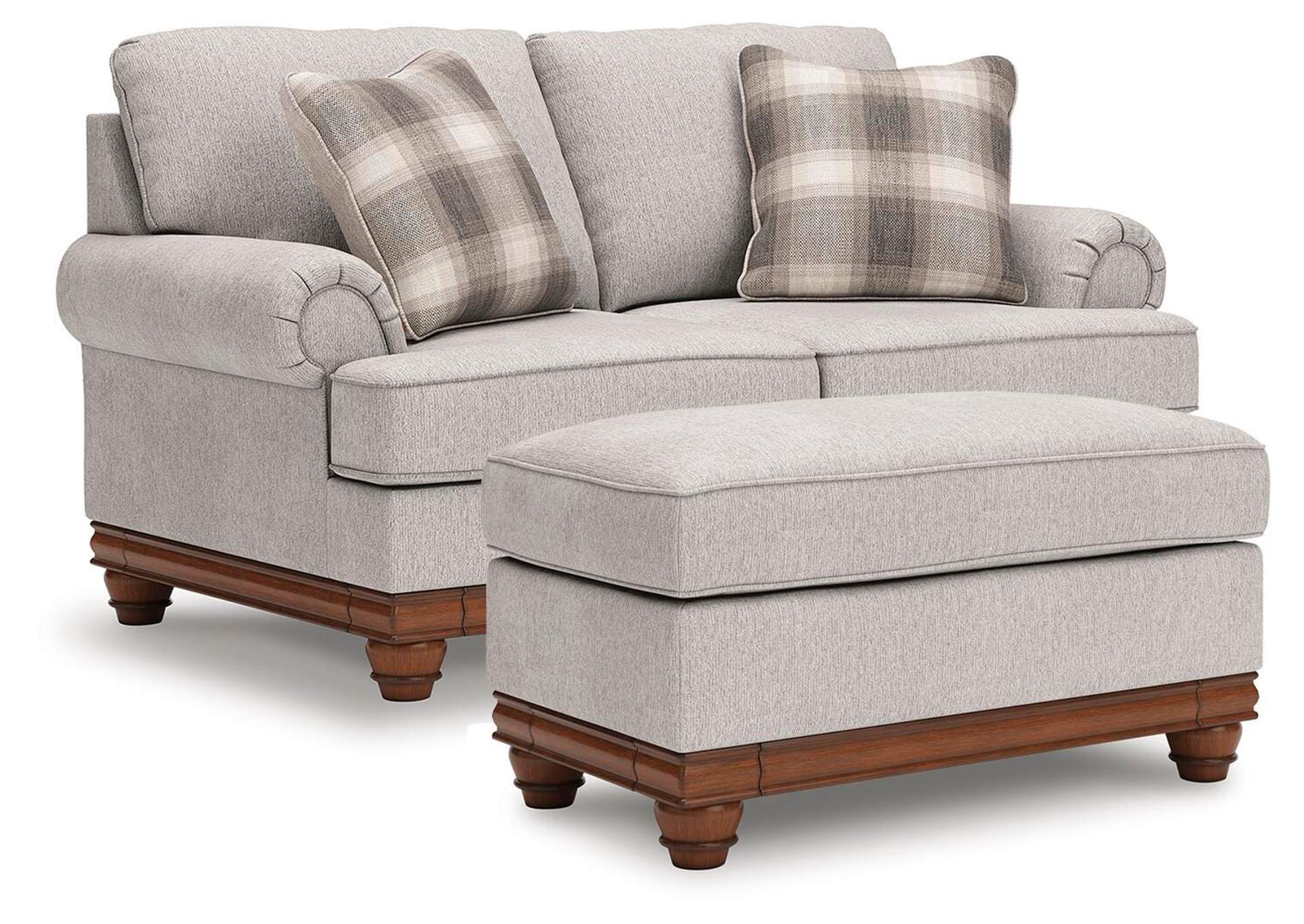 Clearbrooke Loveseat and Ottoman image 1