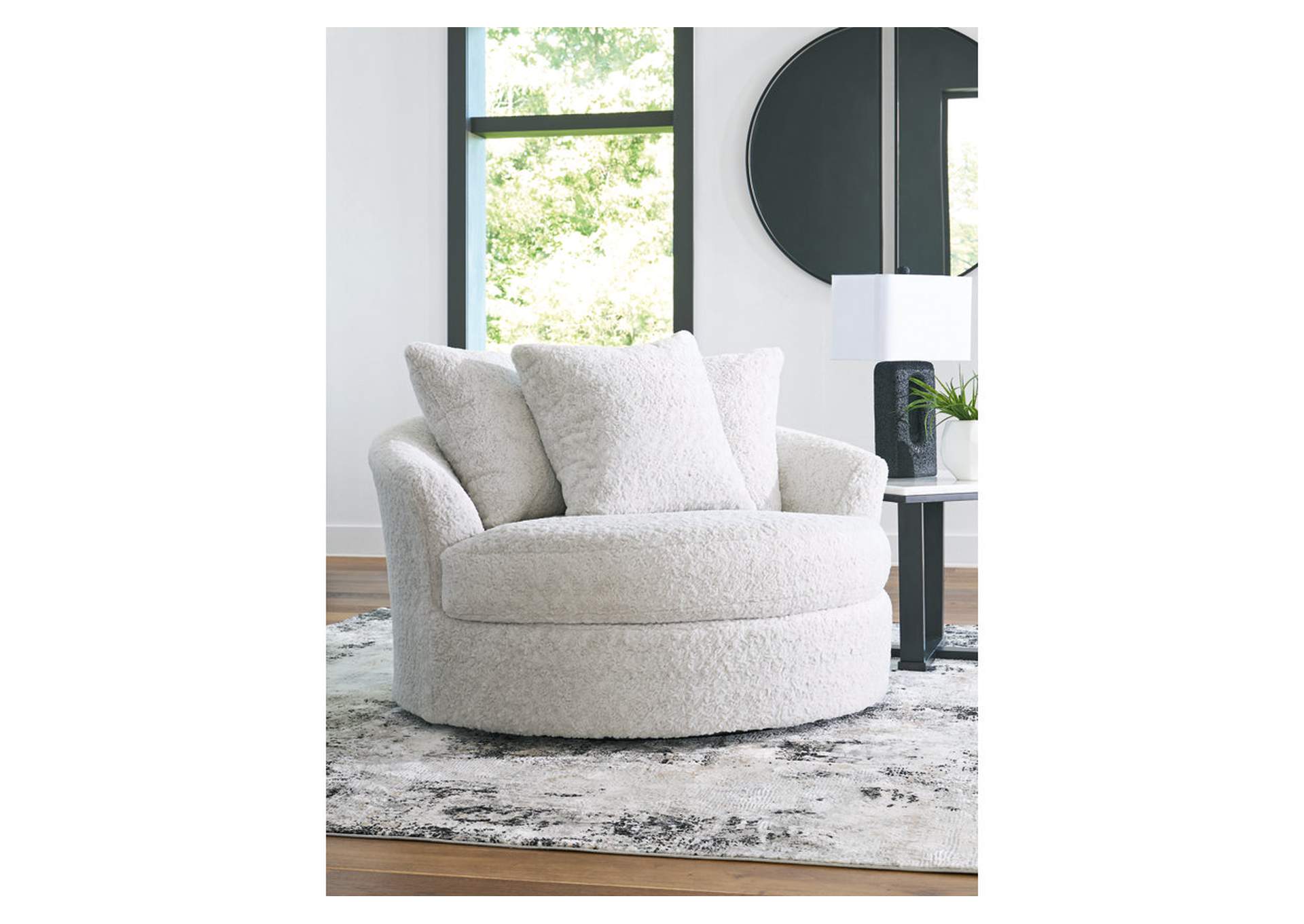 Cuddle Plush Oversized Swivel Accent Chair image 2
