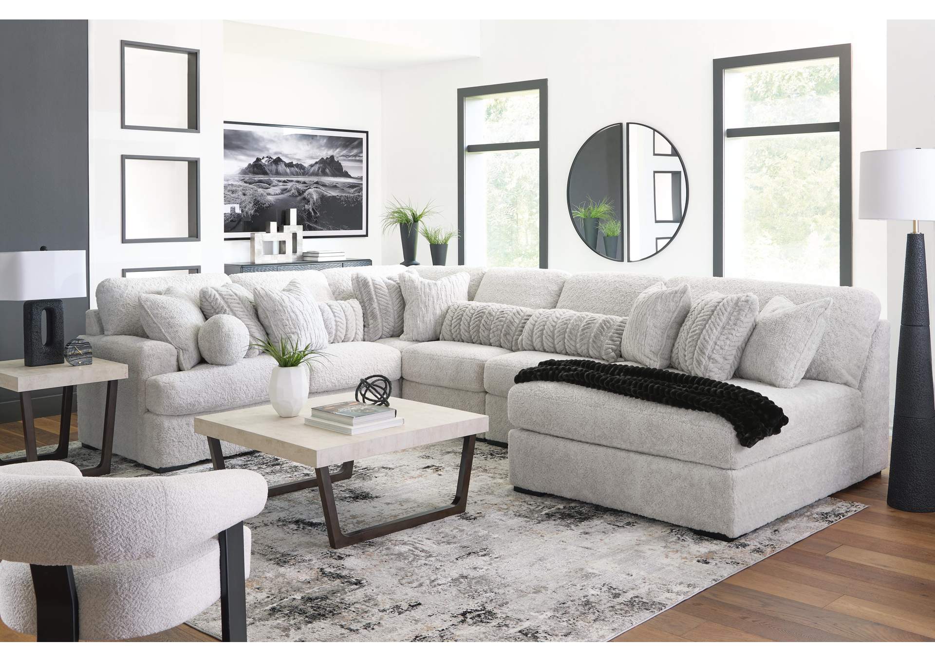 Cuddle Plush 6-Piece Sectional with Chaise image 4