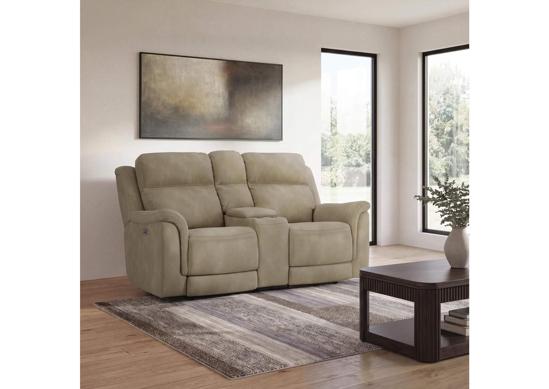 Next-Gen Durapella Power Reclining Loveseat with Console image 5