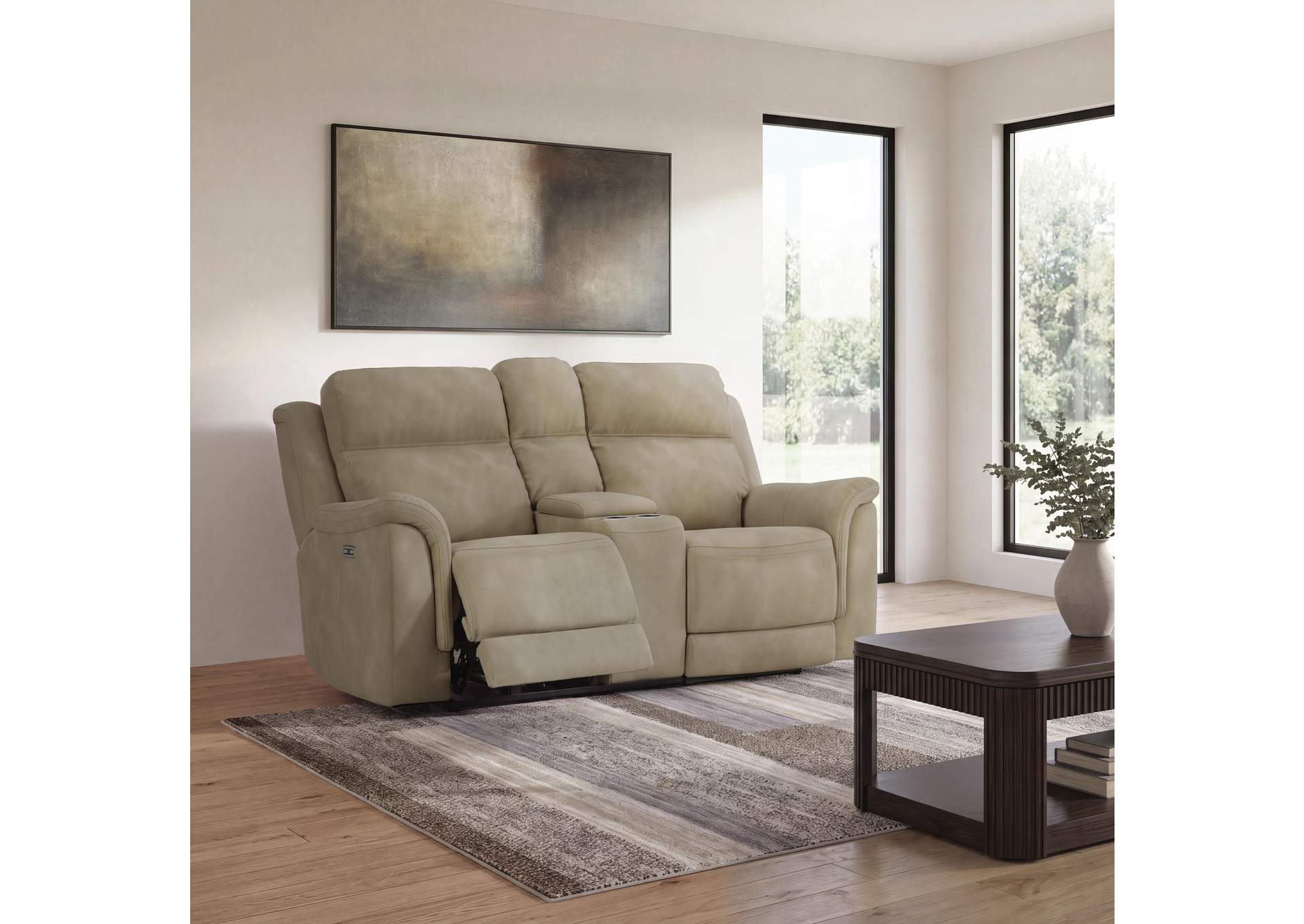 Next-Gen Durapella Power Reclining Loveseat with Console image 2