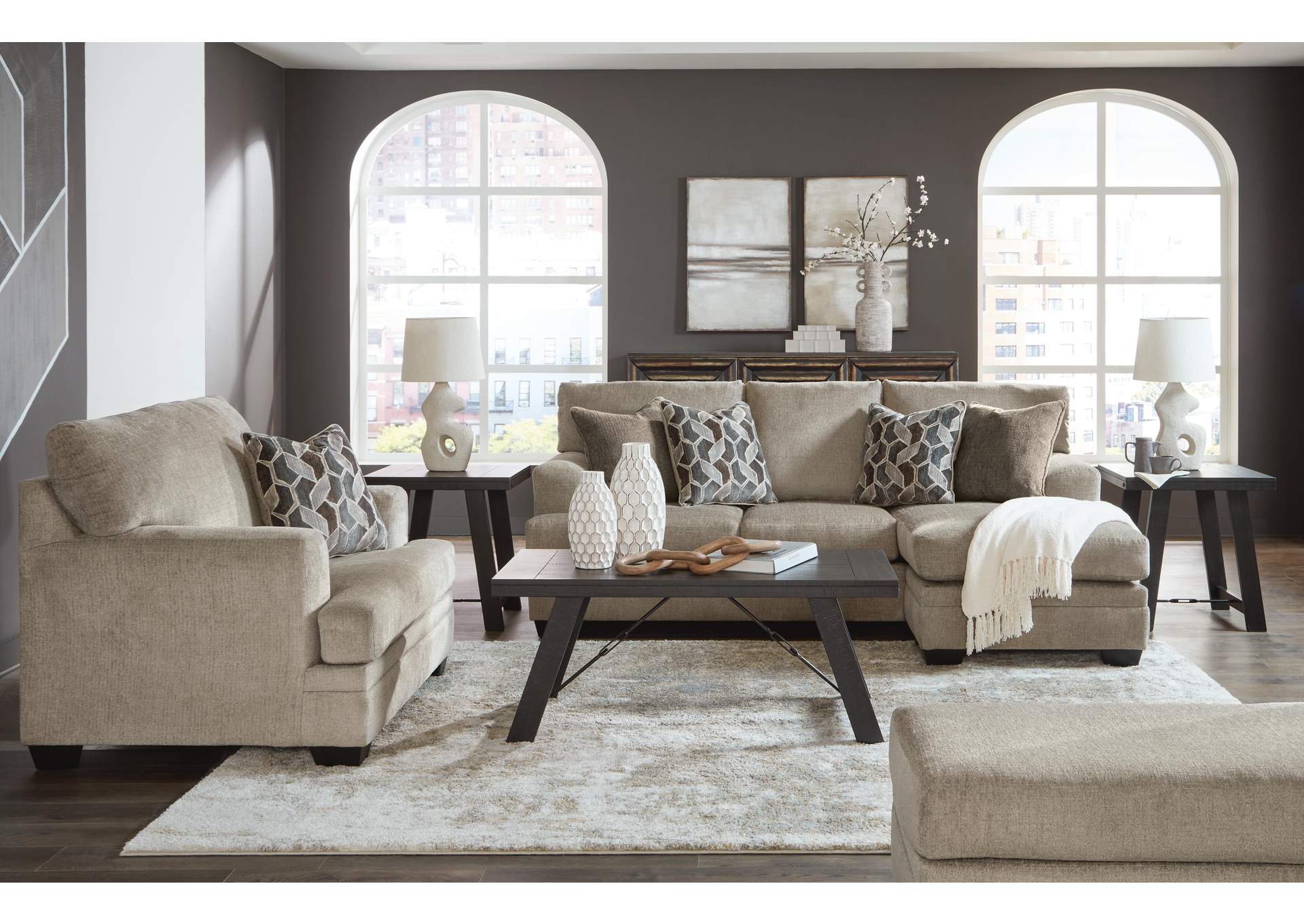 Stonemeade Sofa Chaise, Chair, and Ottoman image 2