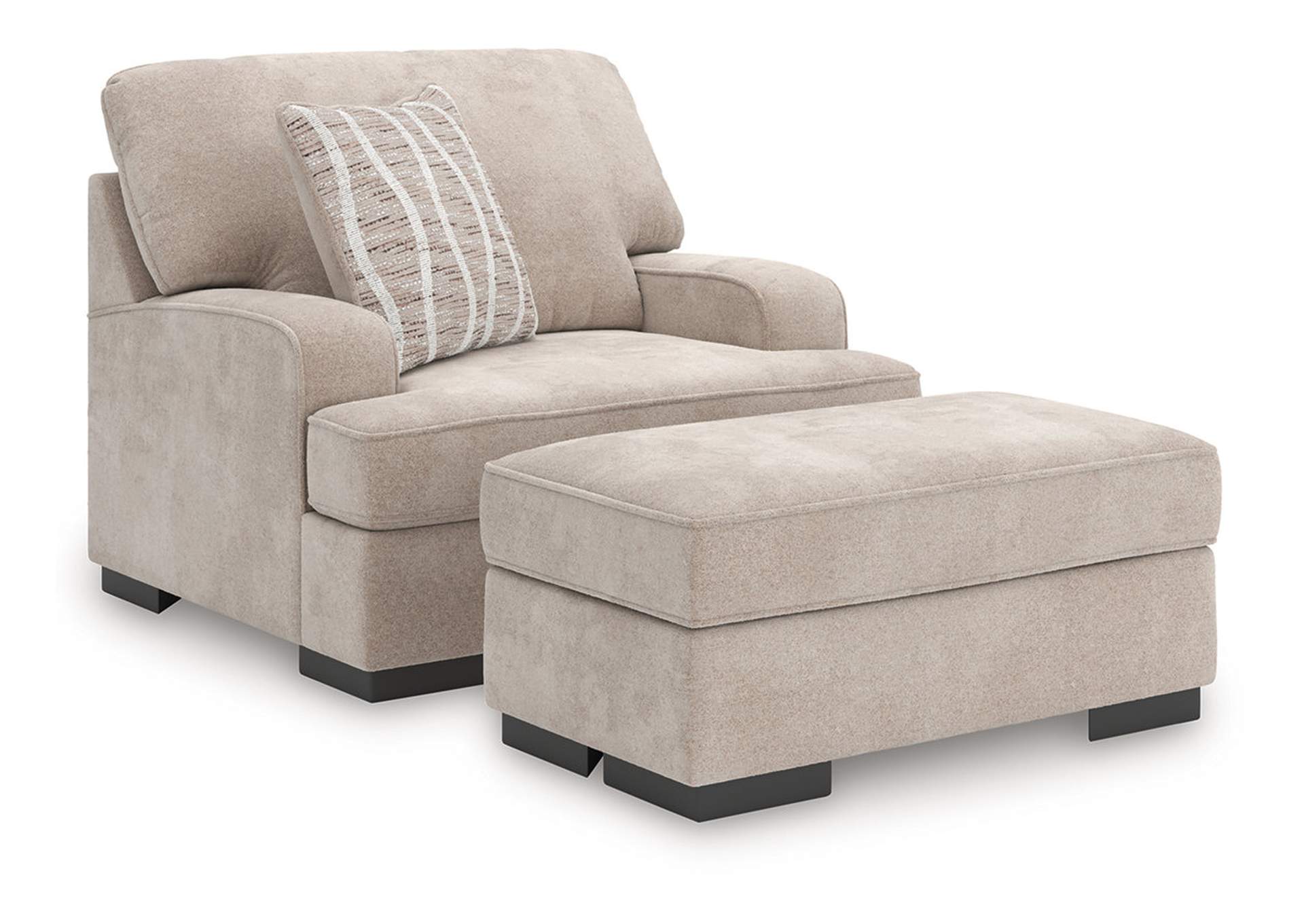 High Profile Chair and Ottoman image 1