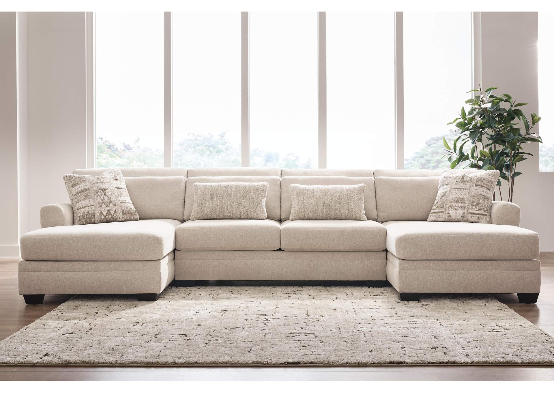 Mandi Point 3-Piece Double Chaise Sleeper Sectional image 3