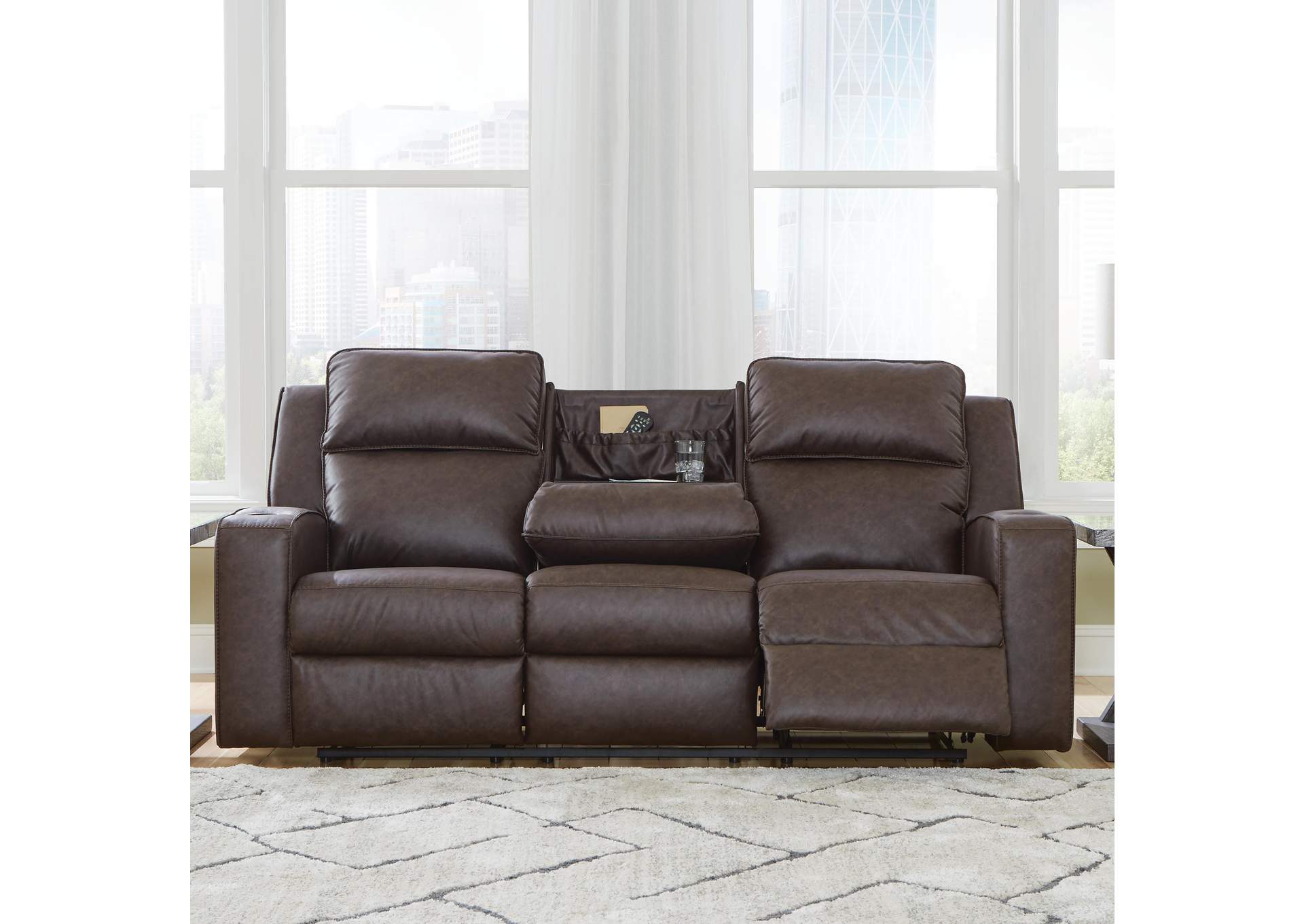 Lavenhorne Reclining Sofa with Drop Down Table image 4