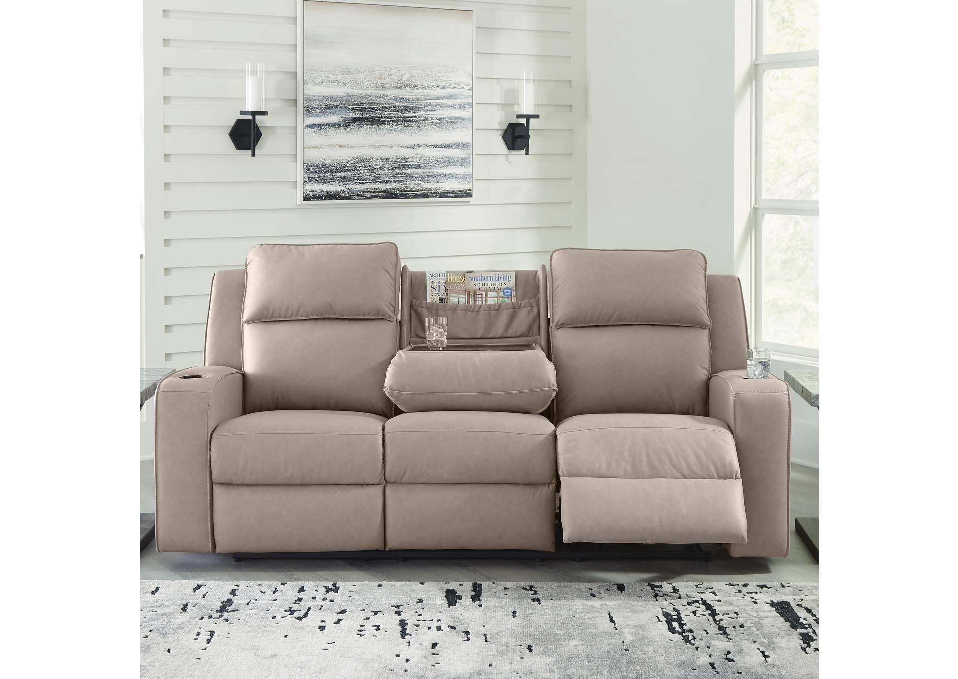 Lavenhorne Reclining Sofa with Drop Down Table image 6