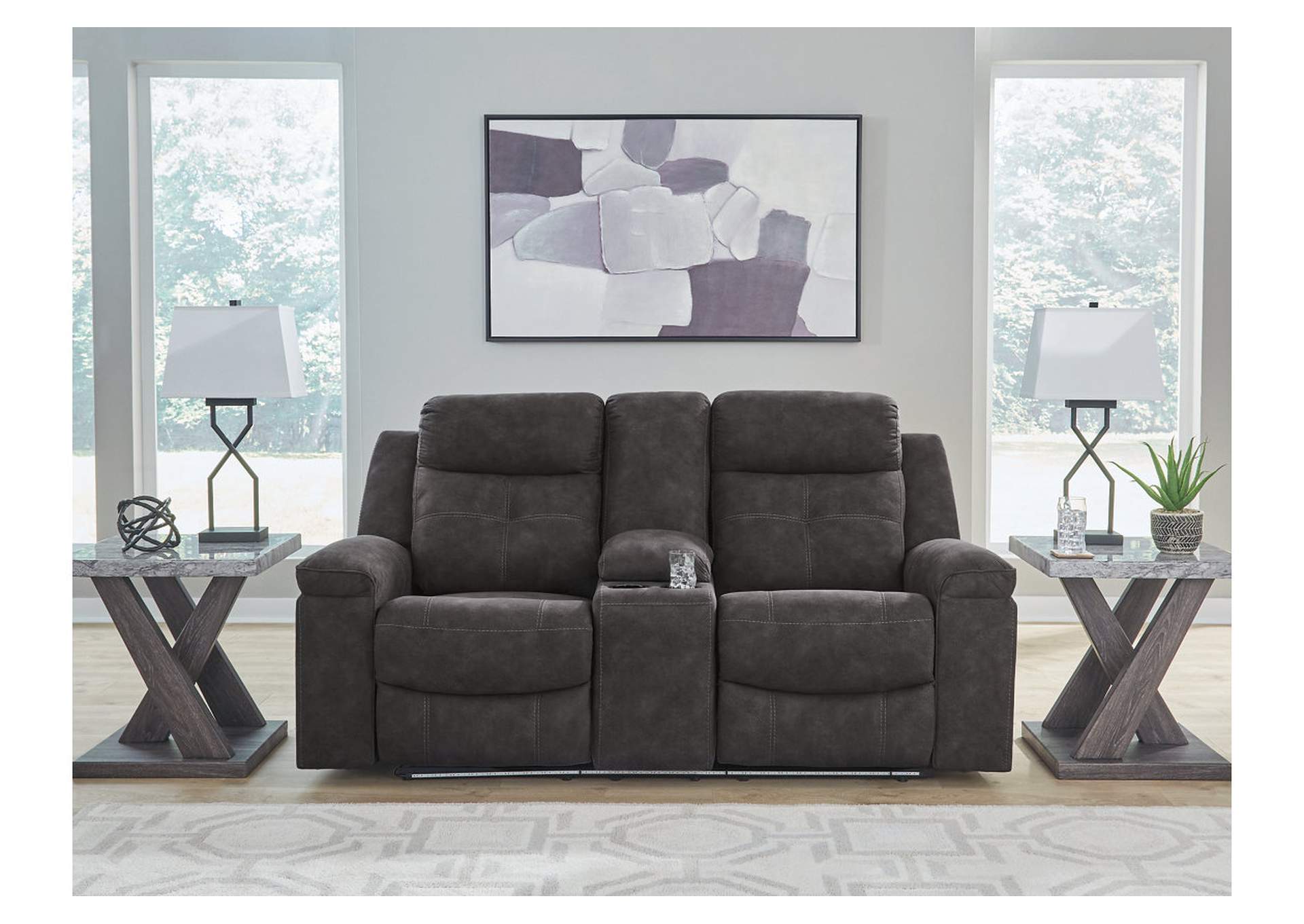 Brysonview Reclining Loveseat with Console image 2