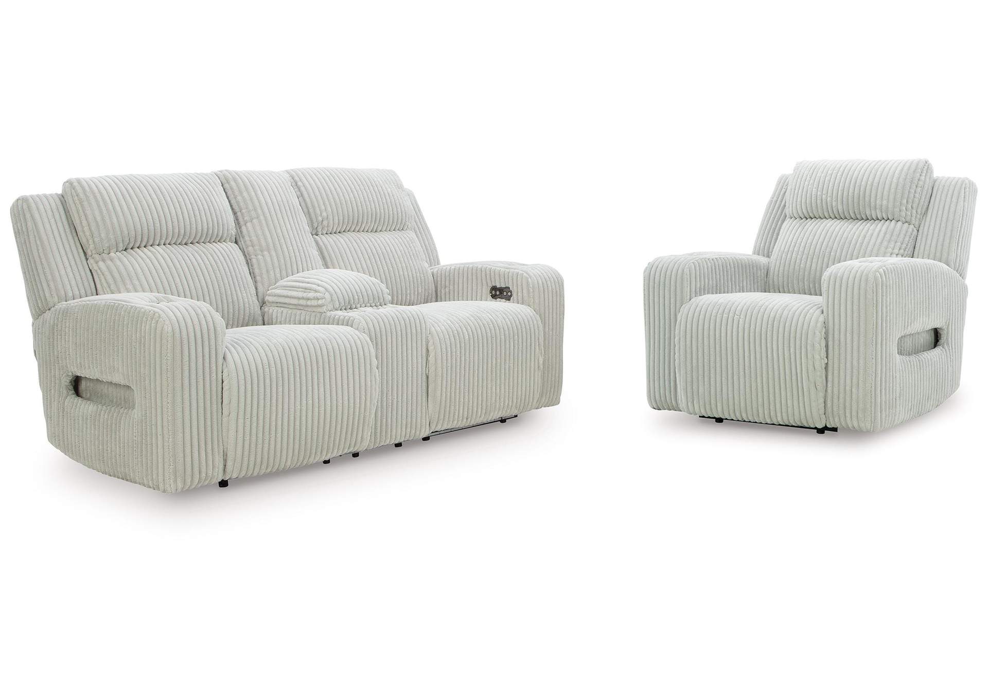 Forest Lake Power Reclining Loveseat and Power Recliner image 1