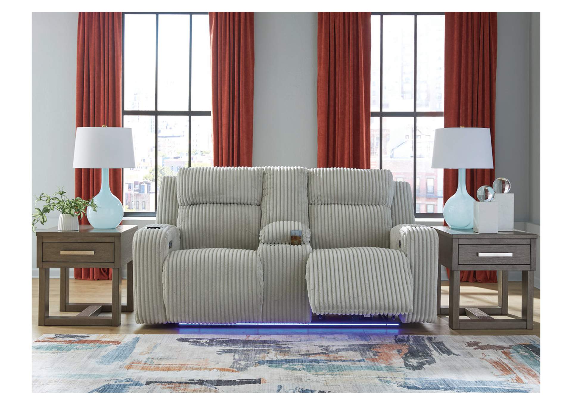 Forest Lake Power Reclining Loveseat with Console